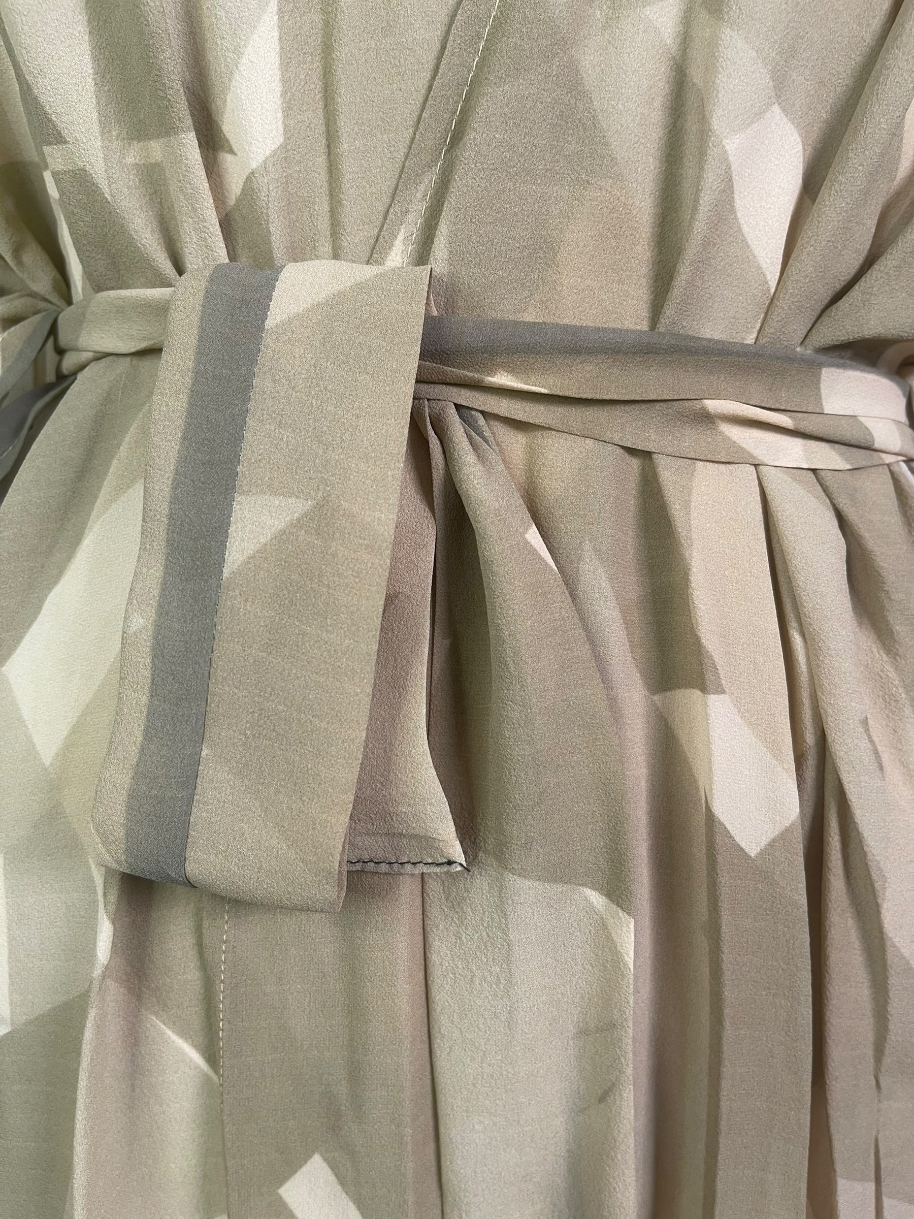 Releases Sunday at 8pm EST PRG8856 Sheer Wabi Sabi Pure Silk Kimono Sleeved Duster with Belt