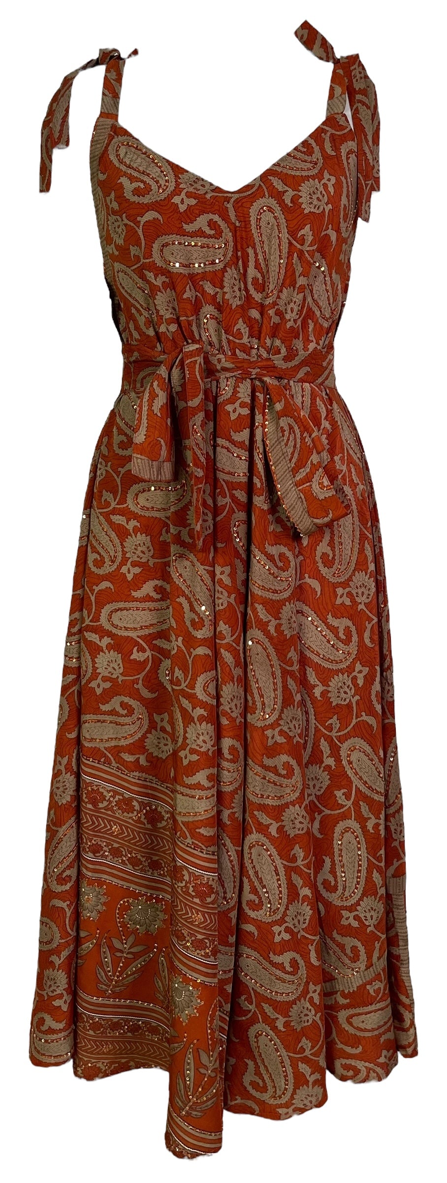 PRC7235 Avatar Pure Silk Maxi Dress with Belt