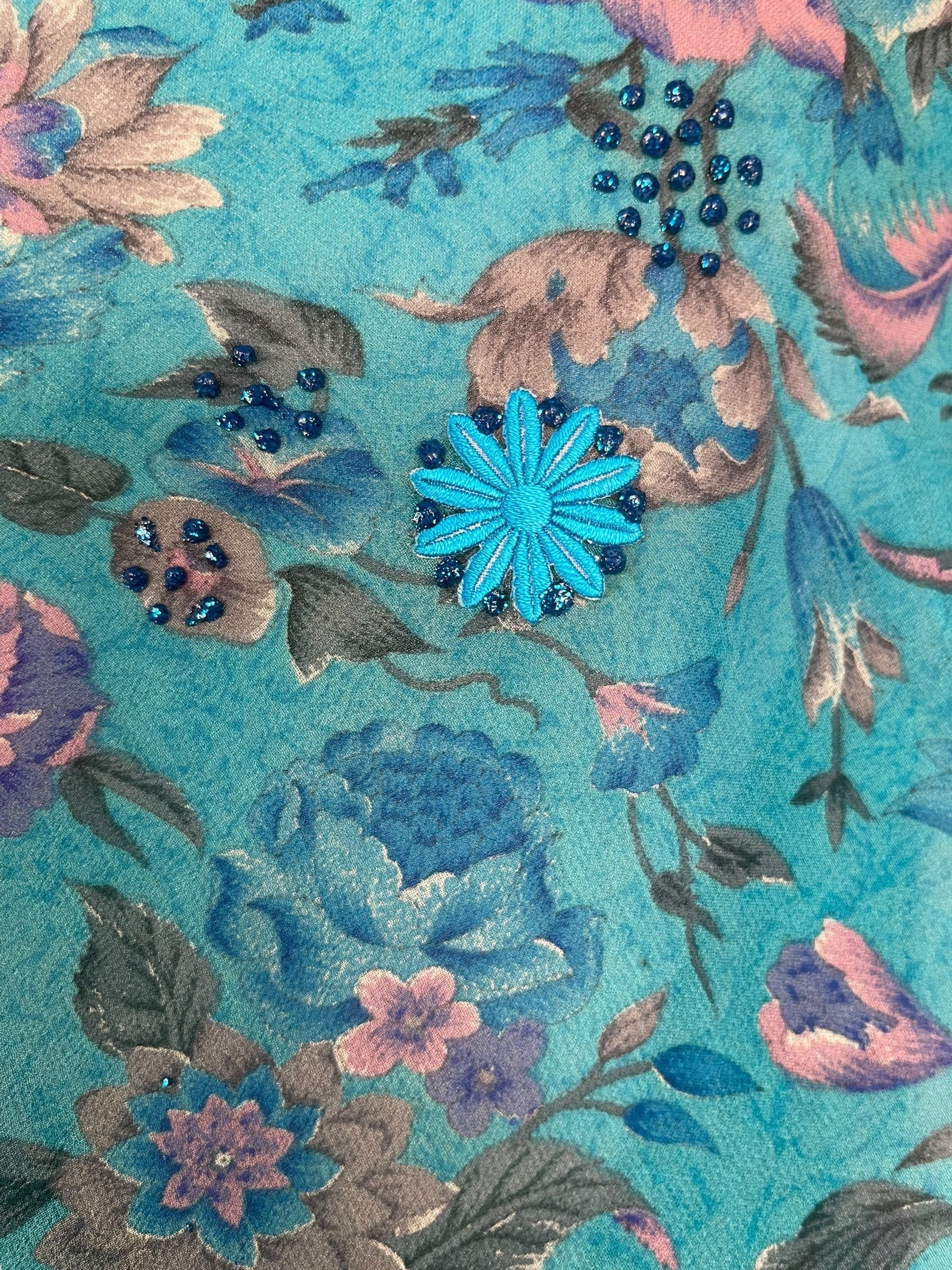 PRG7589 Sheer Avatar Pure Silk Waterfall Top