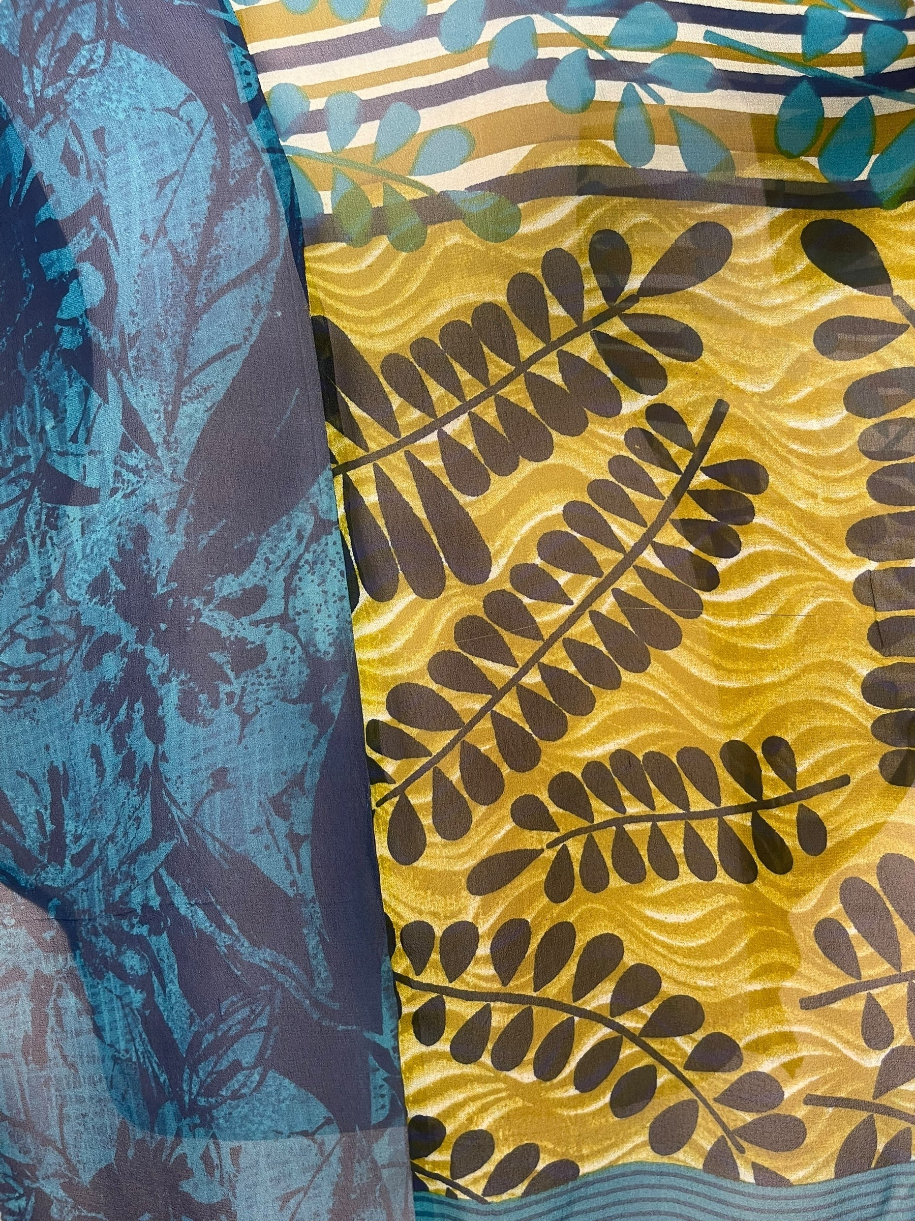 PRG8124 Sheer Avatar Pure Silk Waterfall Top