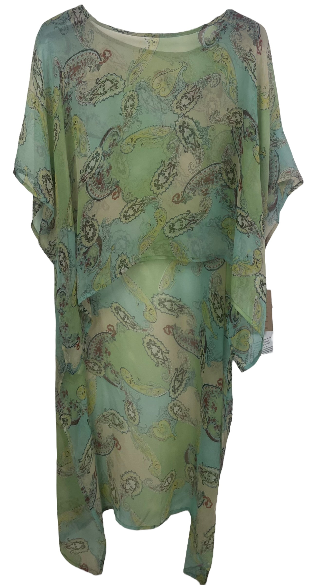 PCH8241 Very Sheer Wabi Sabi Pure Silk Ciffon Hi Lo Top