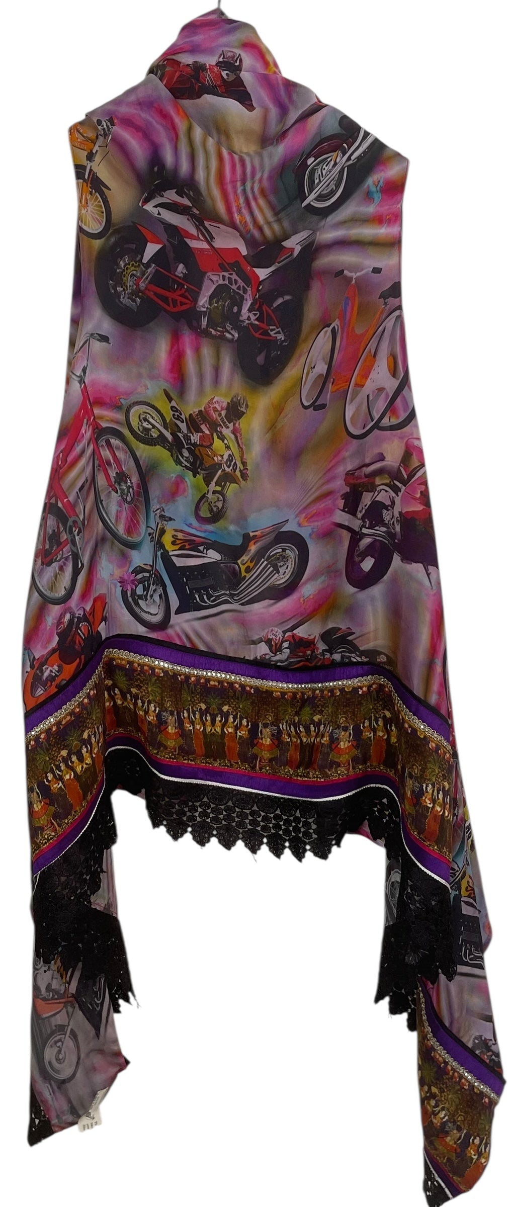 PREVIEW PRG8629 Sheer Avatar Pure Silk Versatile Vest by MARCH2026 – Handmade ethical Vest from sariKNOTsari using upcycled silk. Designed in Canada for travel and slow fashion, loved from Toronto to LA to Sydney. Featuring Zsiska, Bryn Walker and Artisan Leather coats by Rejean Pepin, Pepin designs
