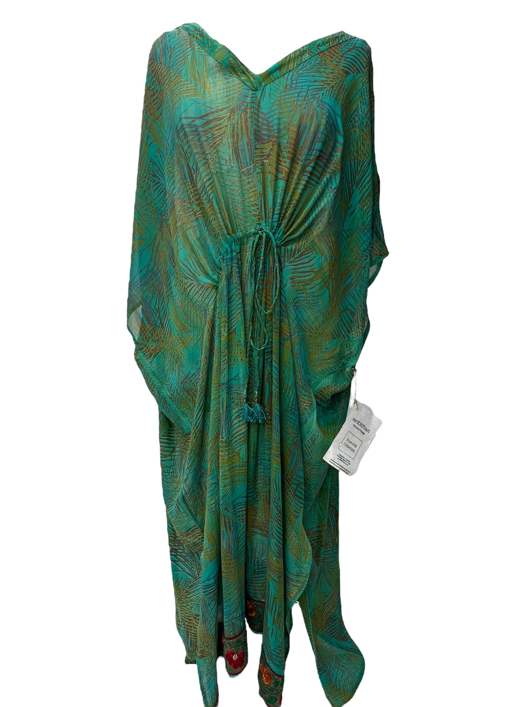 PRG3919 Sheer Avatar Pure Silk Maxi Kaftan