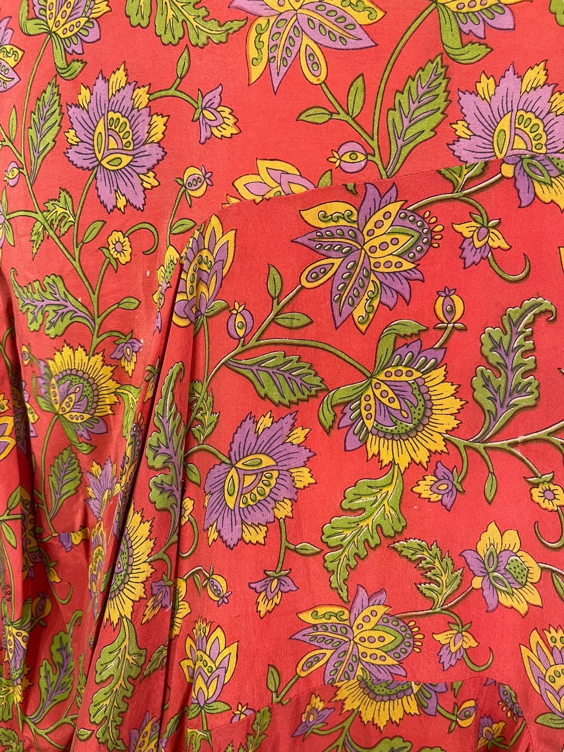 PRC7911 Avatar Pure Silk Sculptural Long Tunic Dress