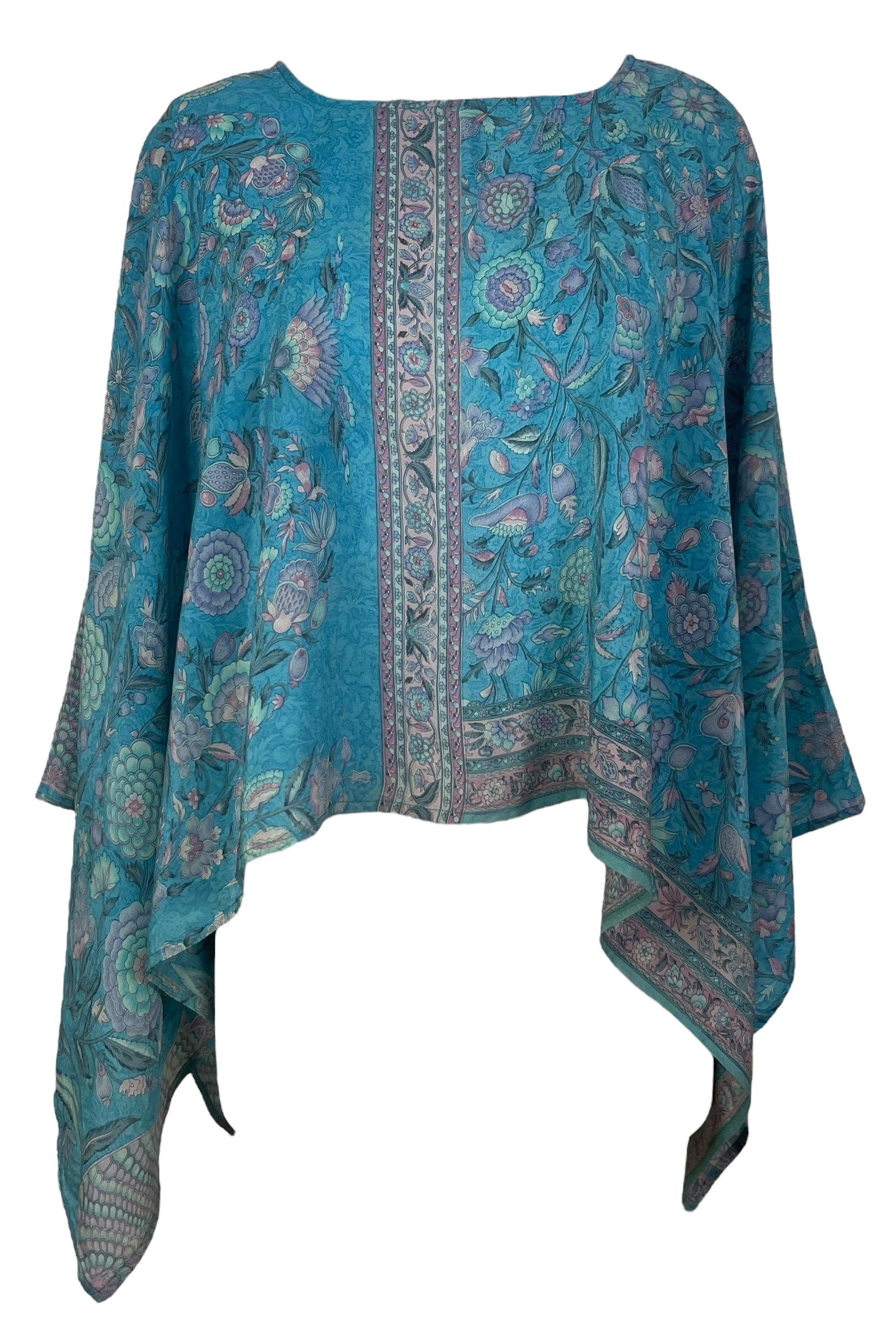 PRC7701 Pure Silk Wabi Sabi Capelet Poncho