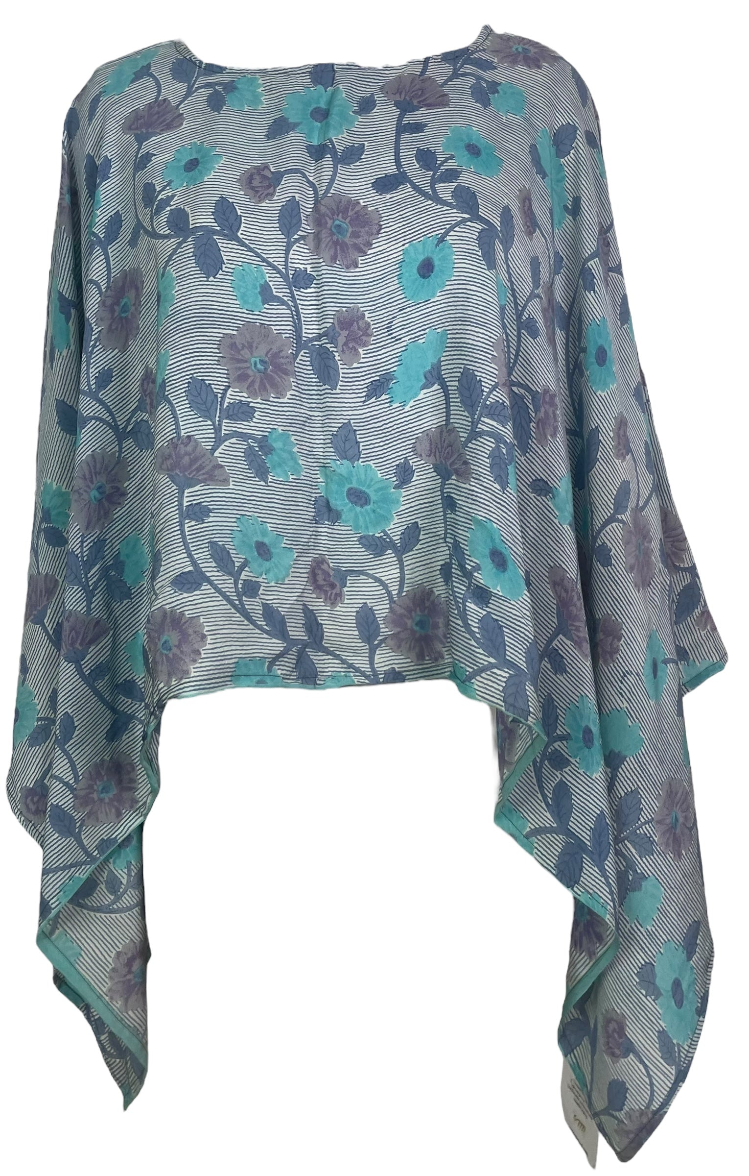 PRC7771 Pure Silk Wabi Sabi Capelet Poncho