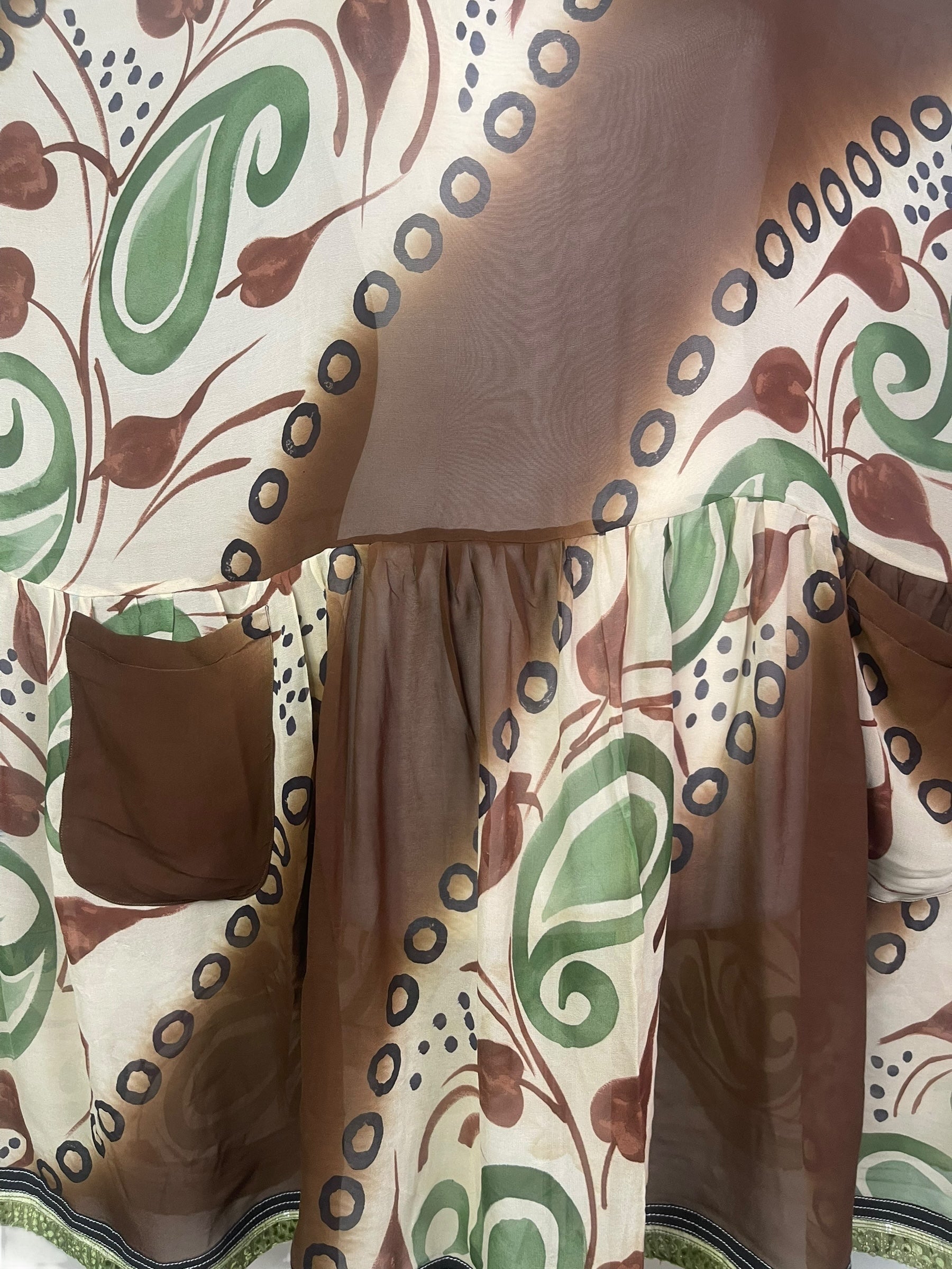 PRG8163 Sheer Wabi Sabi Pure Silk Boxy Babydoll Dress