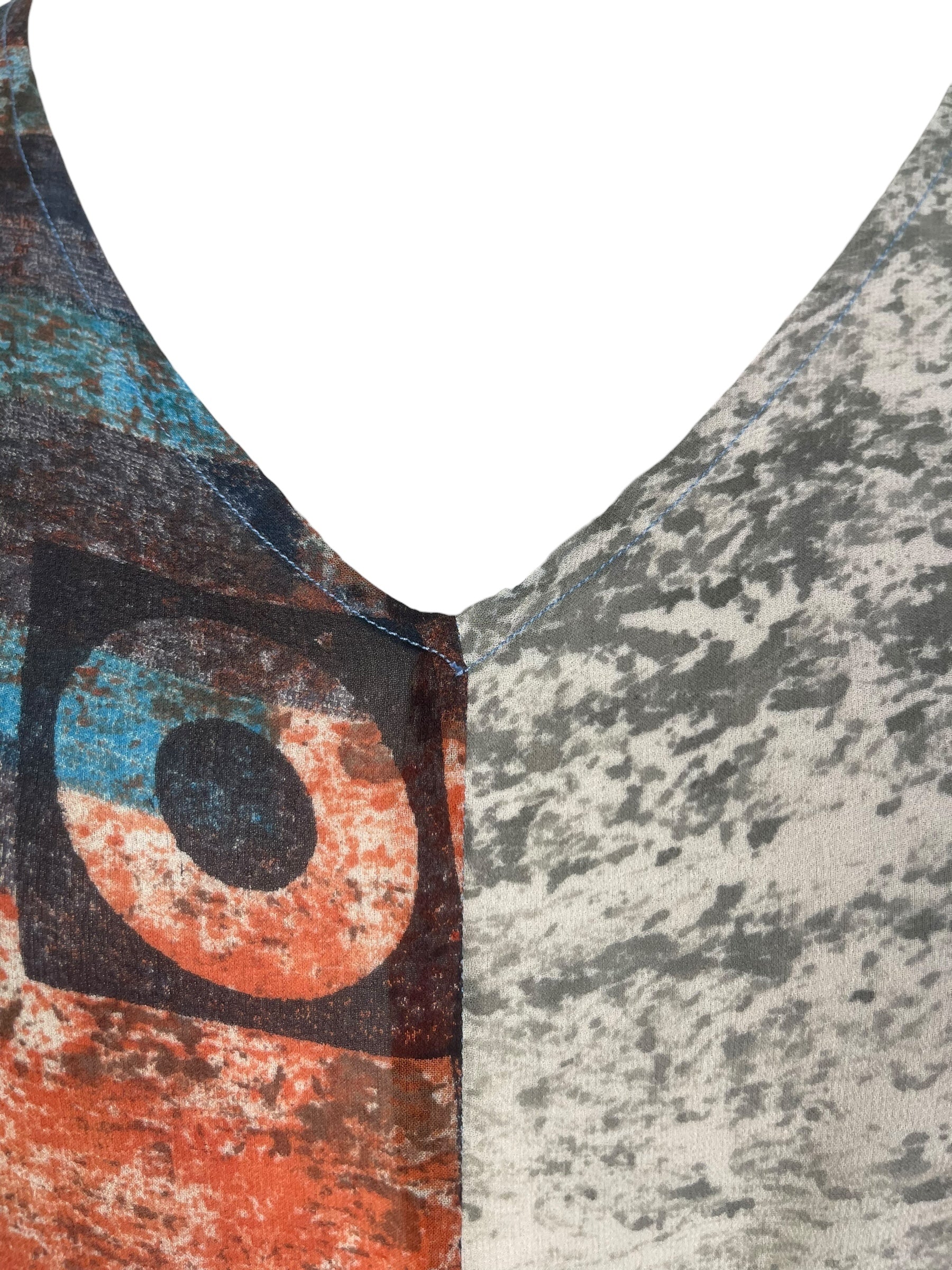 PRG8593 Sheer Wabi Sabi Pure Silk Waterfall Top