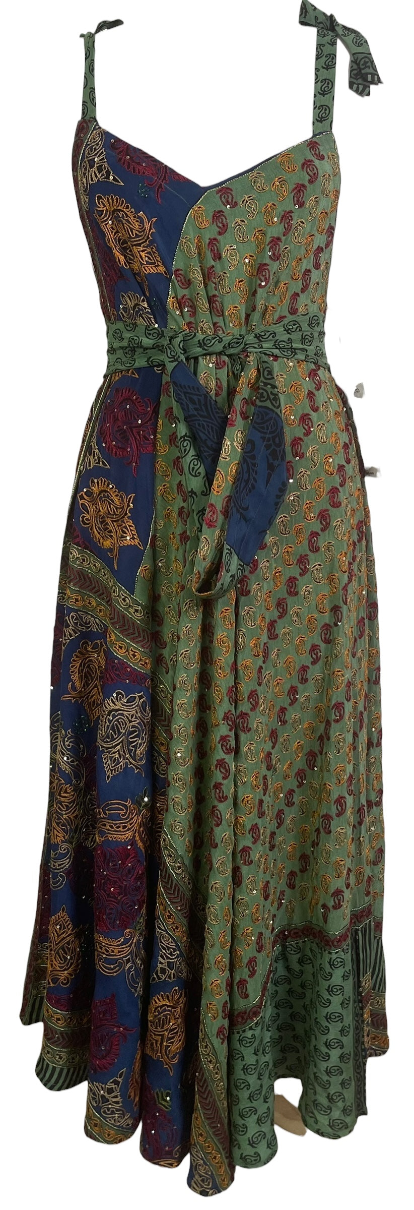 PRC8824 Avatar Pure Silk Maxi Dress with Belt