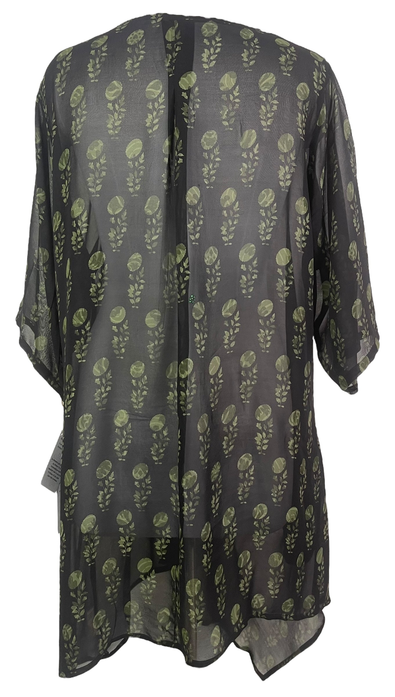 PRG7959 Sheer Avatar Pure Silk Self Pocket Tunic Dress