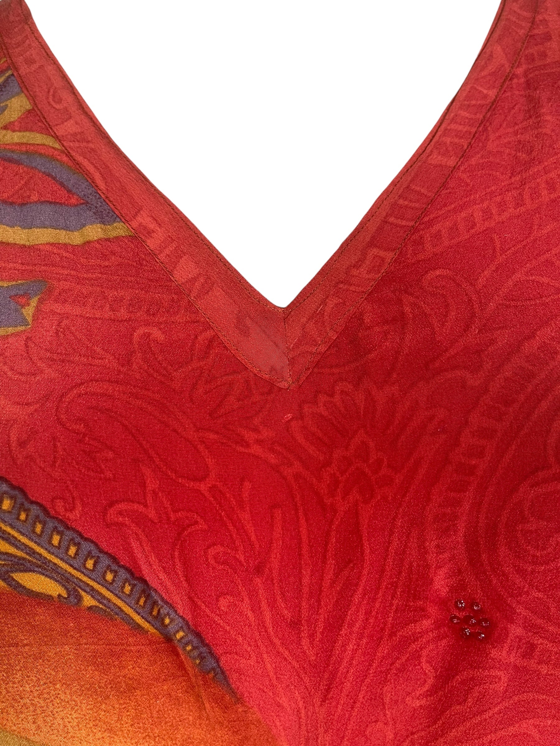 PRC8449 Avatar Pure Silk Short Kaftan Tunic with Slits