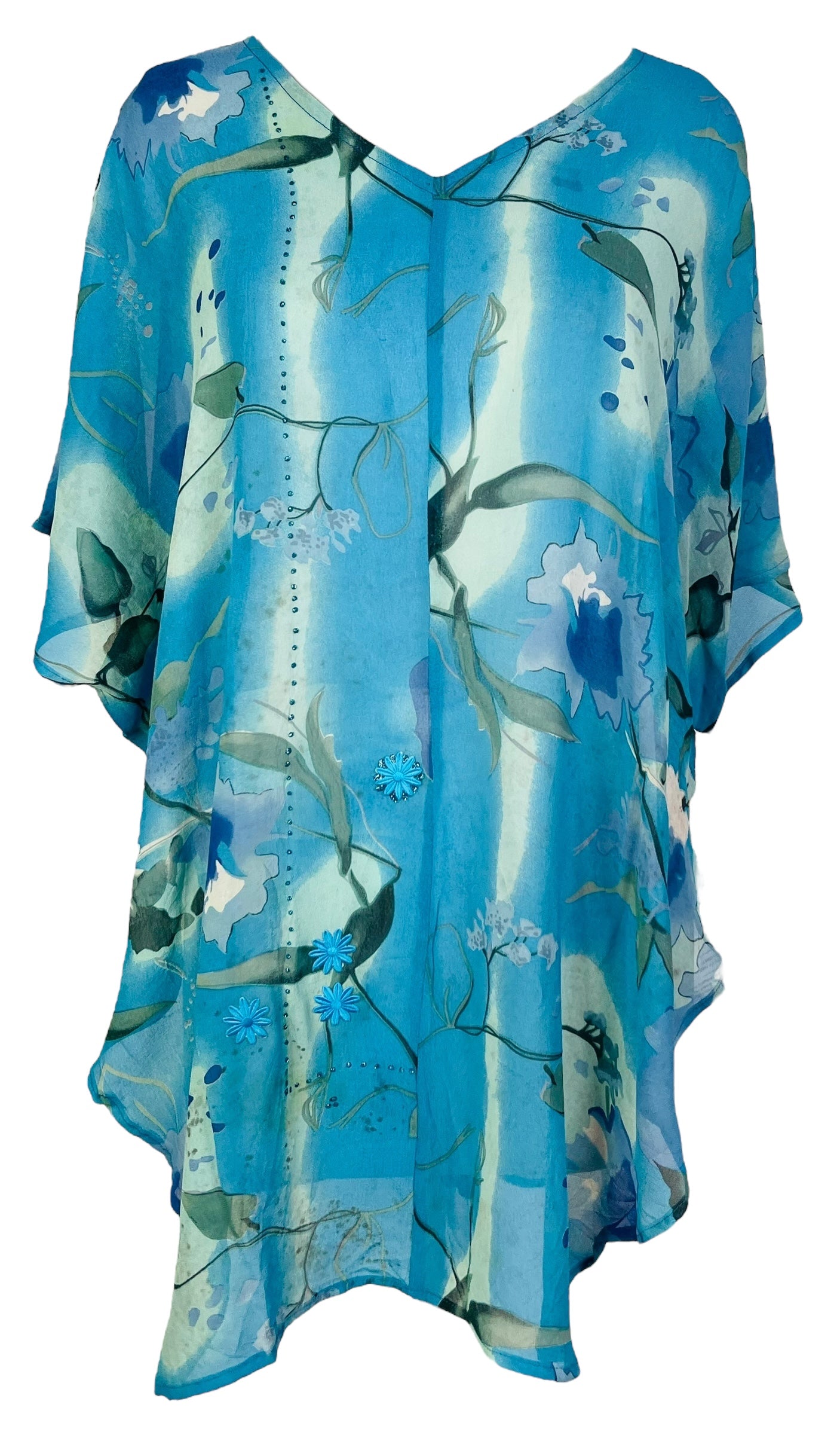 PRG7264 Sheer Wabi Sabi Pure Silk Waterfall Top