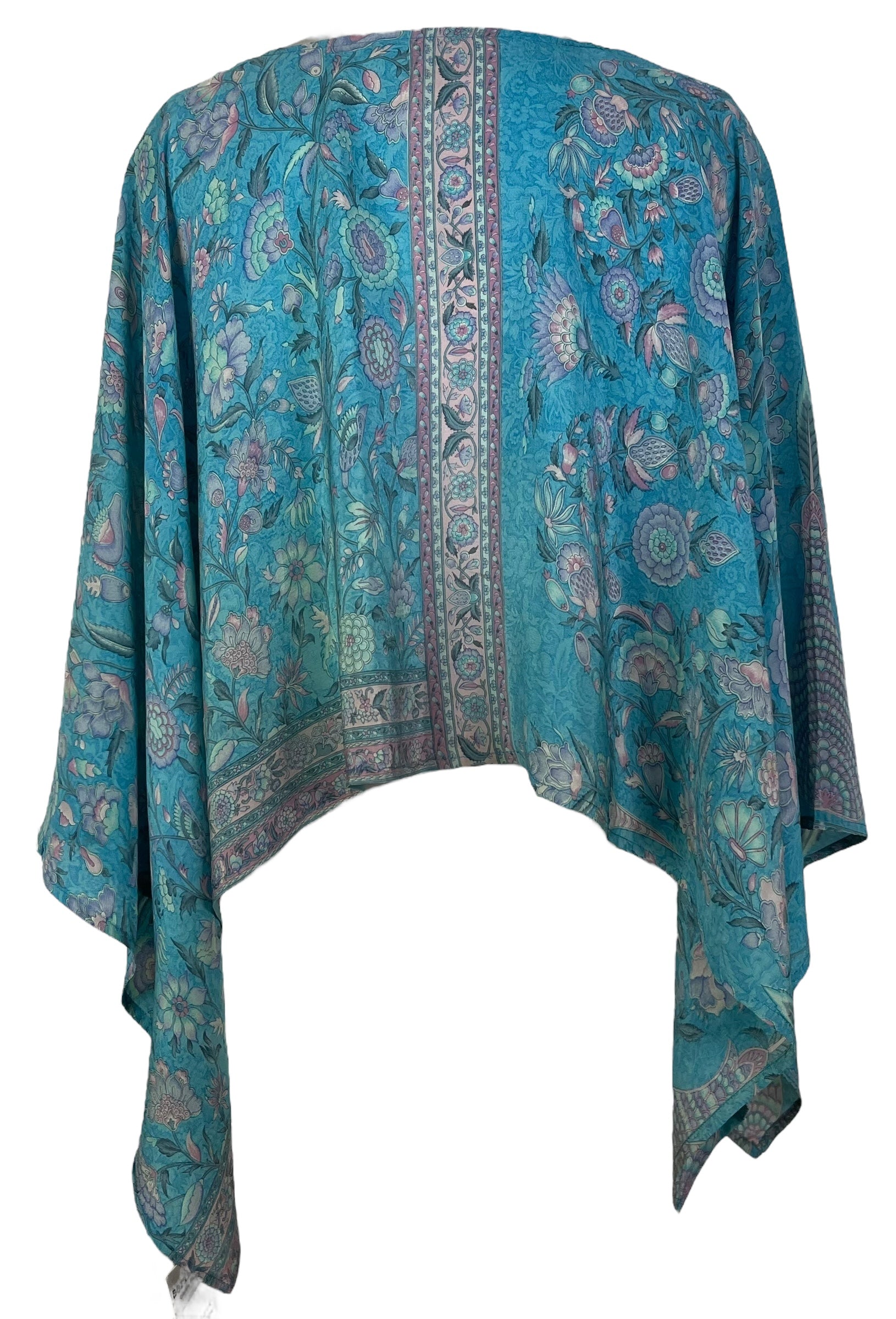 PRC7701 Pure Silk Wabi Sabi Capelet Poncho