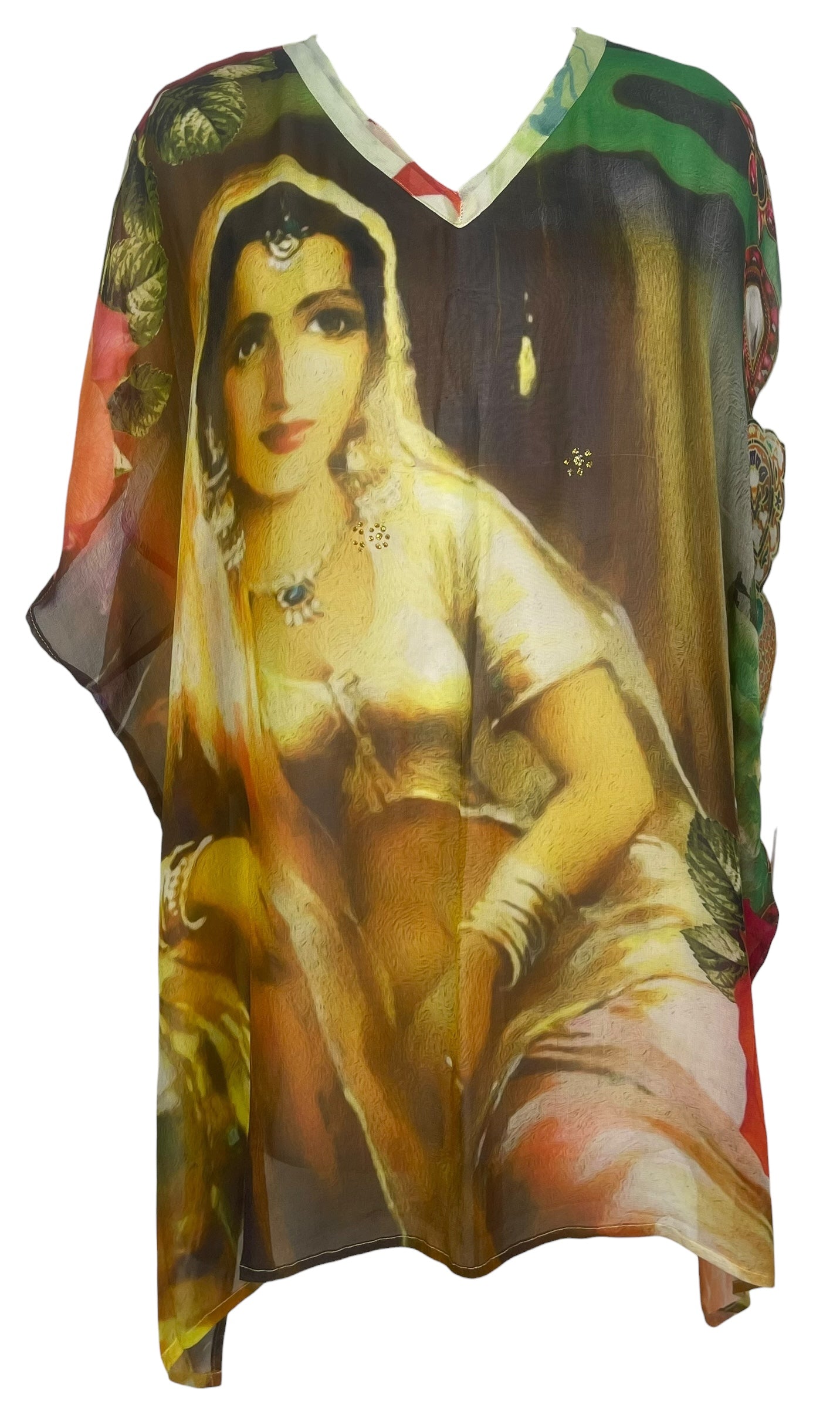 PREVIEW PRG7486 Sheer  Wabi Sabi Pure Silk Short Kaftan Tunic With Slits