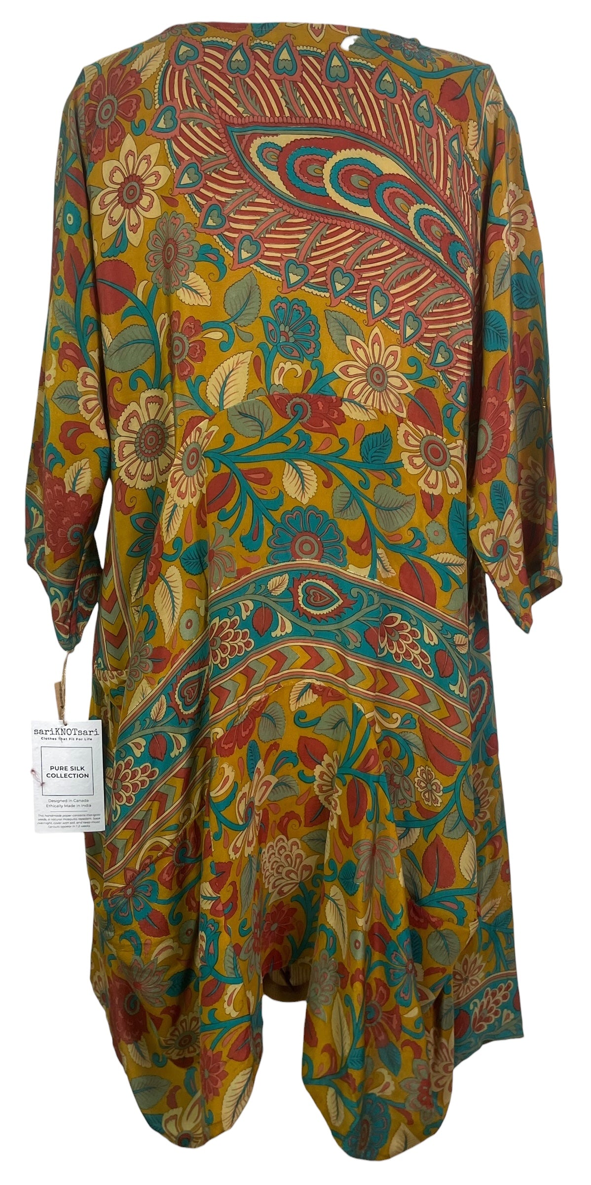 PREVIEW PRC8445 Wabi Sabi Sculptural Silk Long Tunic Dress