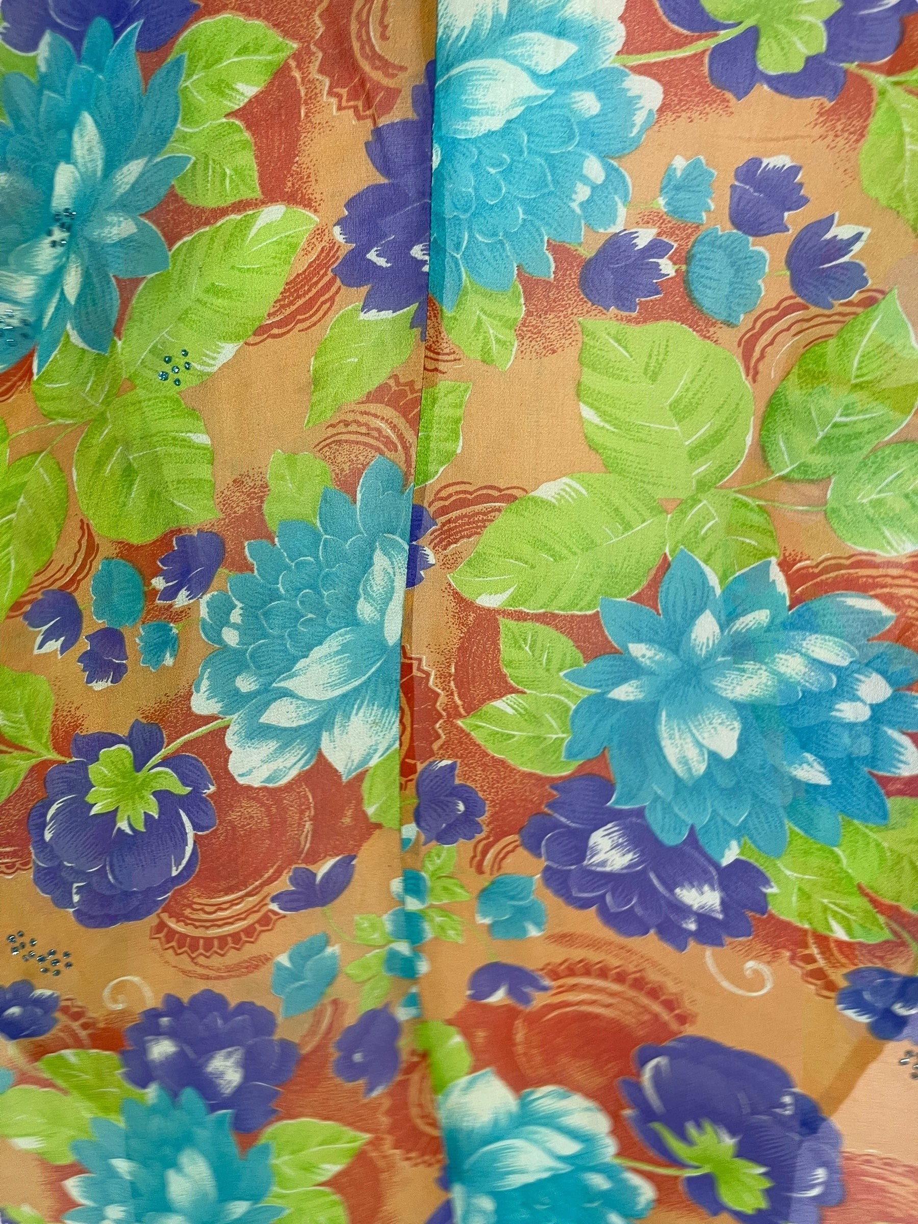 PRG7105 Sheer Avatar Pure Silk Waterfall Top