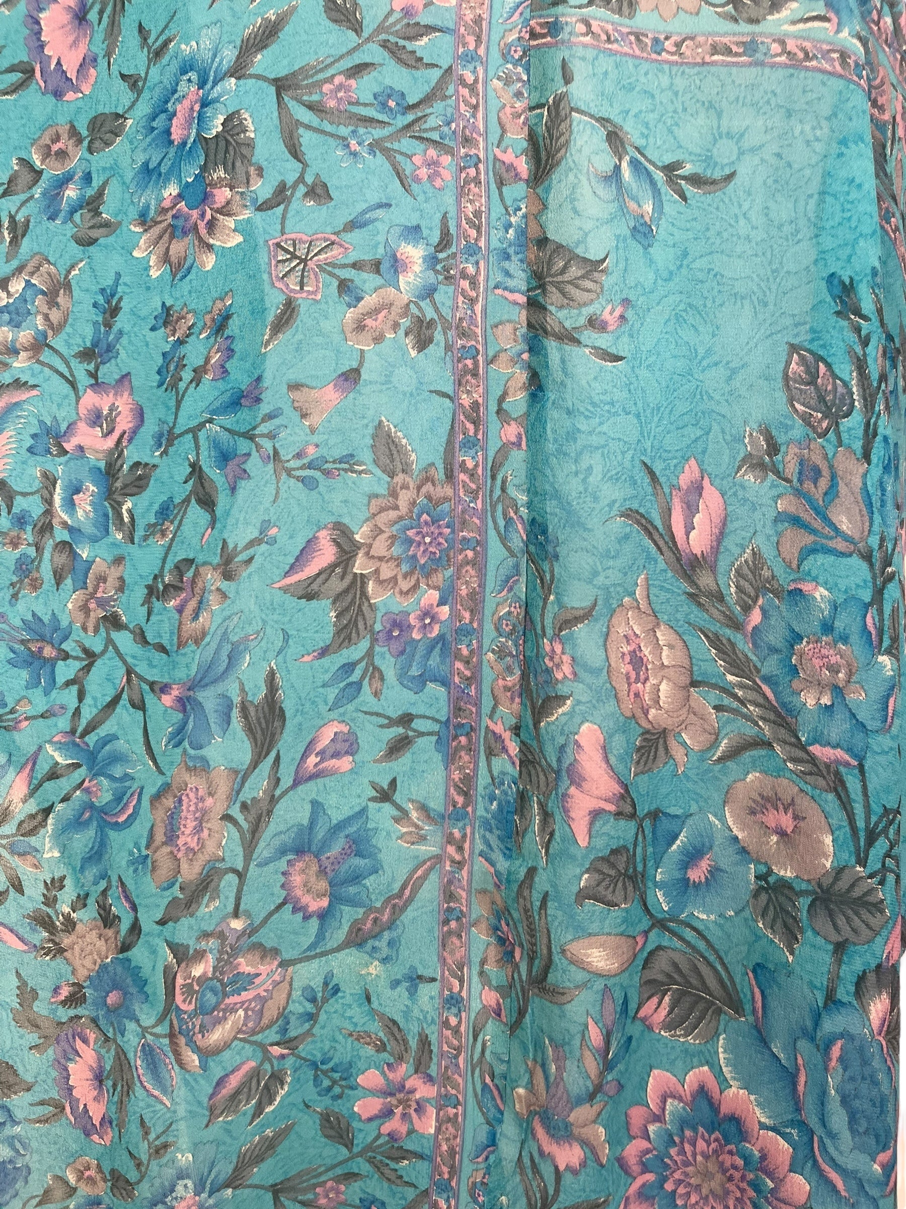 PRG7589 Sheer Avatar Pure Silk Waterfall Top