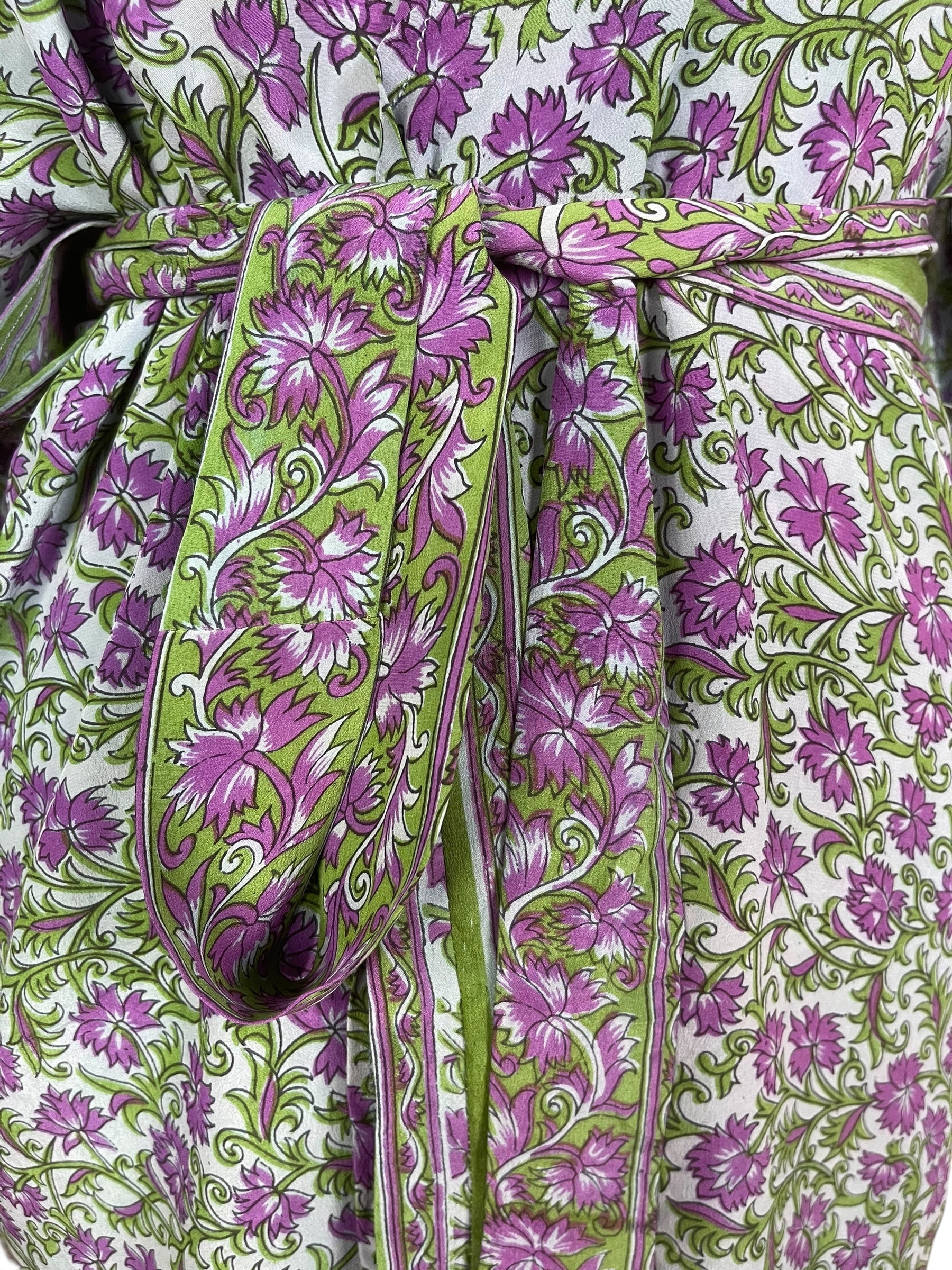 PRC7853 Avatar Pure Silk Kimono-Sleeved Jacket with Belt