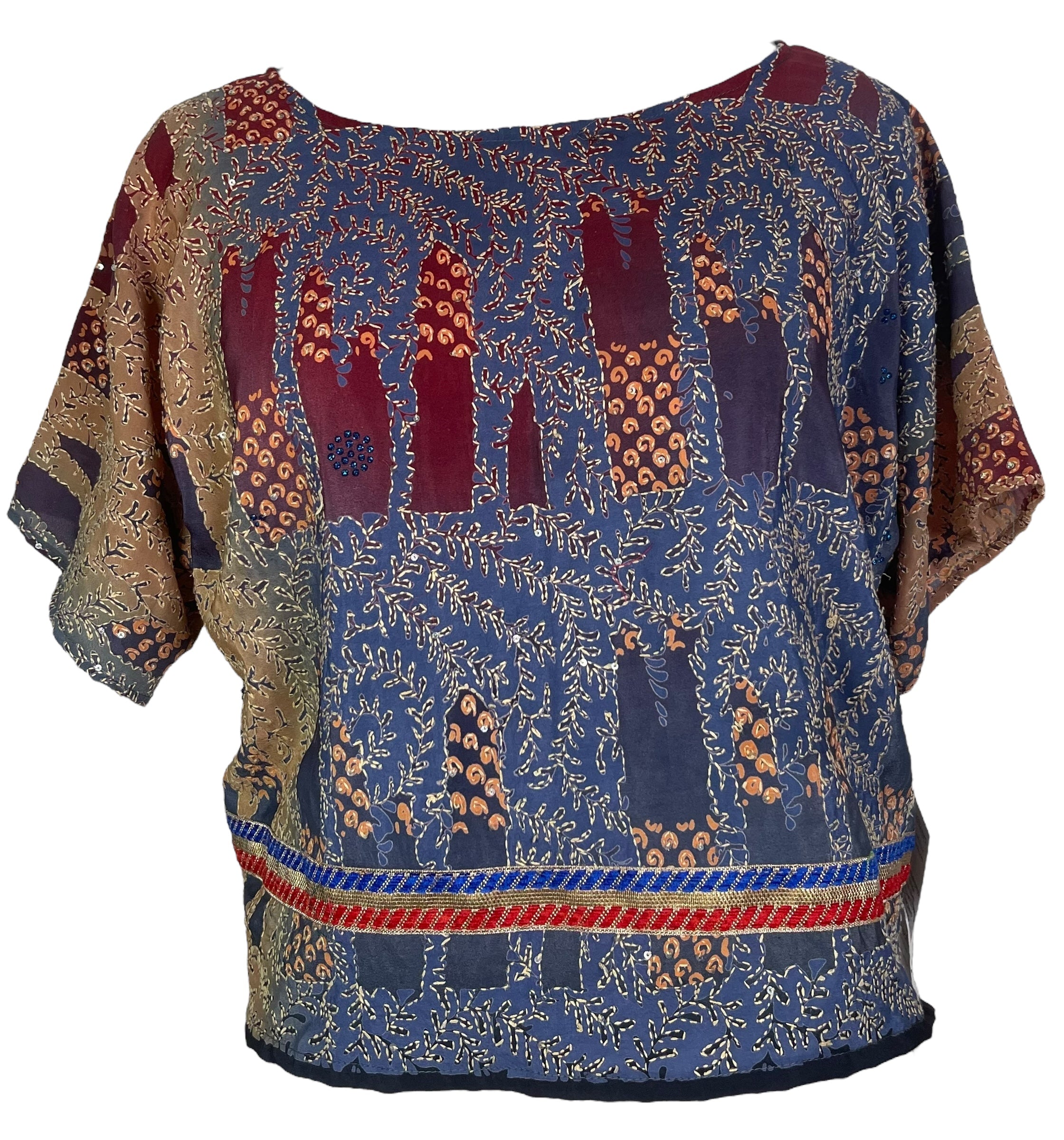 PRC8017 Avatar Pure Silk Boxy Top