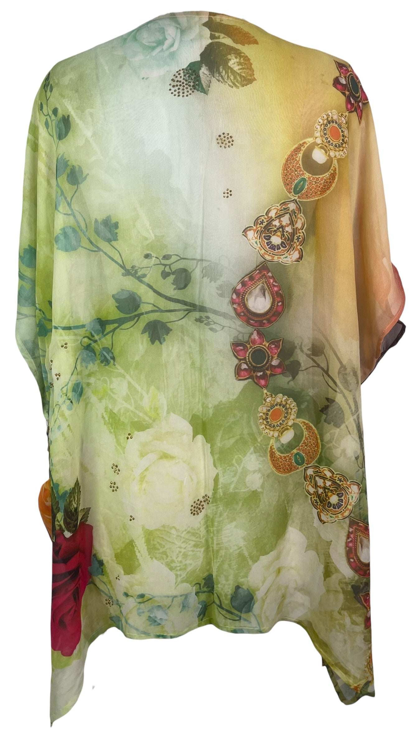 PREVIEW PRG7486 Sheer  Wabi Sabi Pure Silk Short Kaftan Tunic With Slits