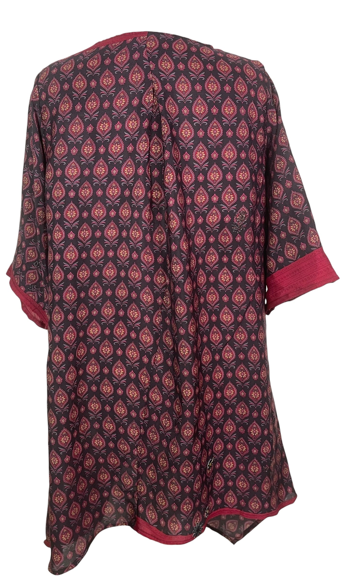 PREVIEW PRC8467 Avatar Pure Silk Self Pocket Tunic Dress by FEBRUARY2026 – Handmade ethical Self Pocket Tunic from sariKNOTsari using upcycled silk. Designed in Canada for travel and slow fashion, loved from Toronto to LA to Sydney.