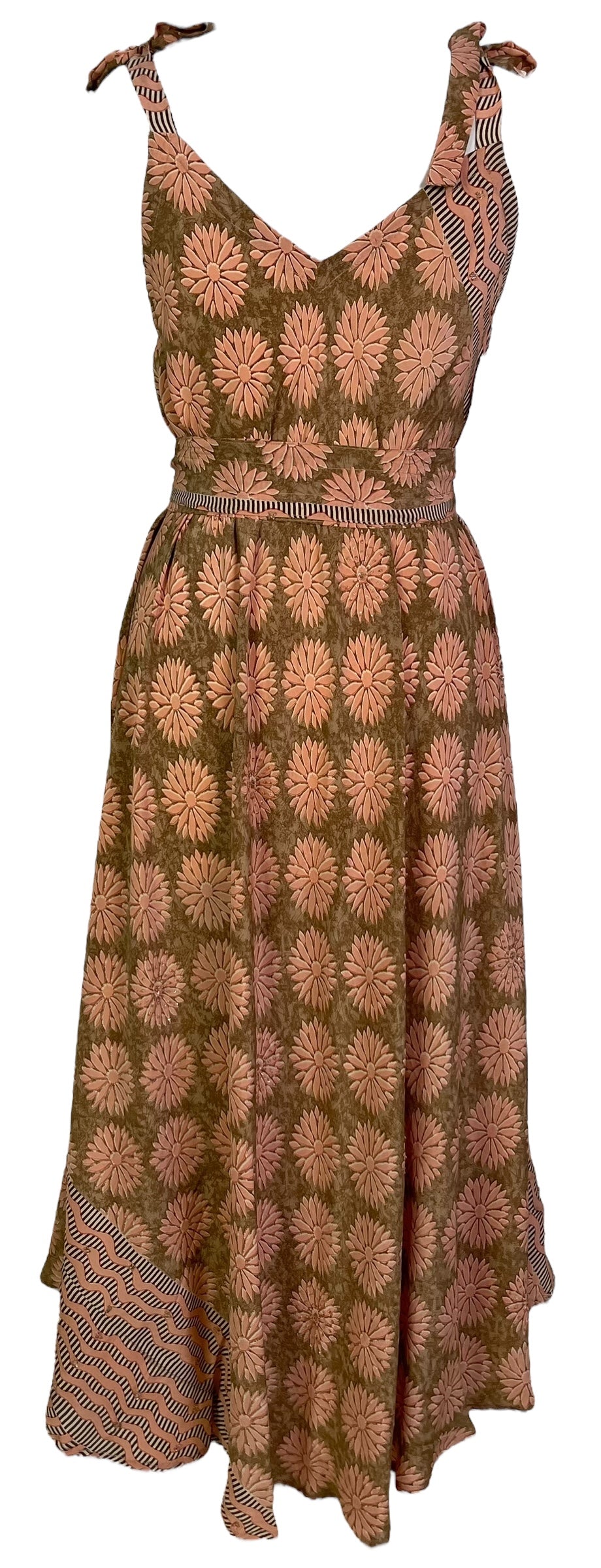 PRC7250 Wabi Sabi Pure Silk Maxi Dress with Belt