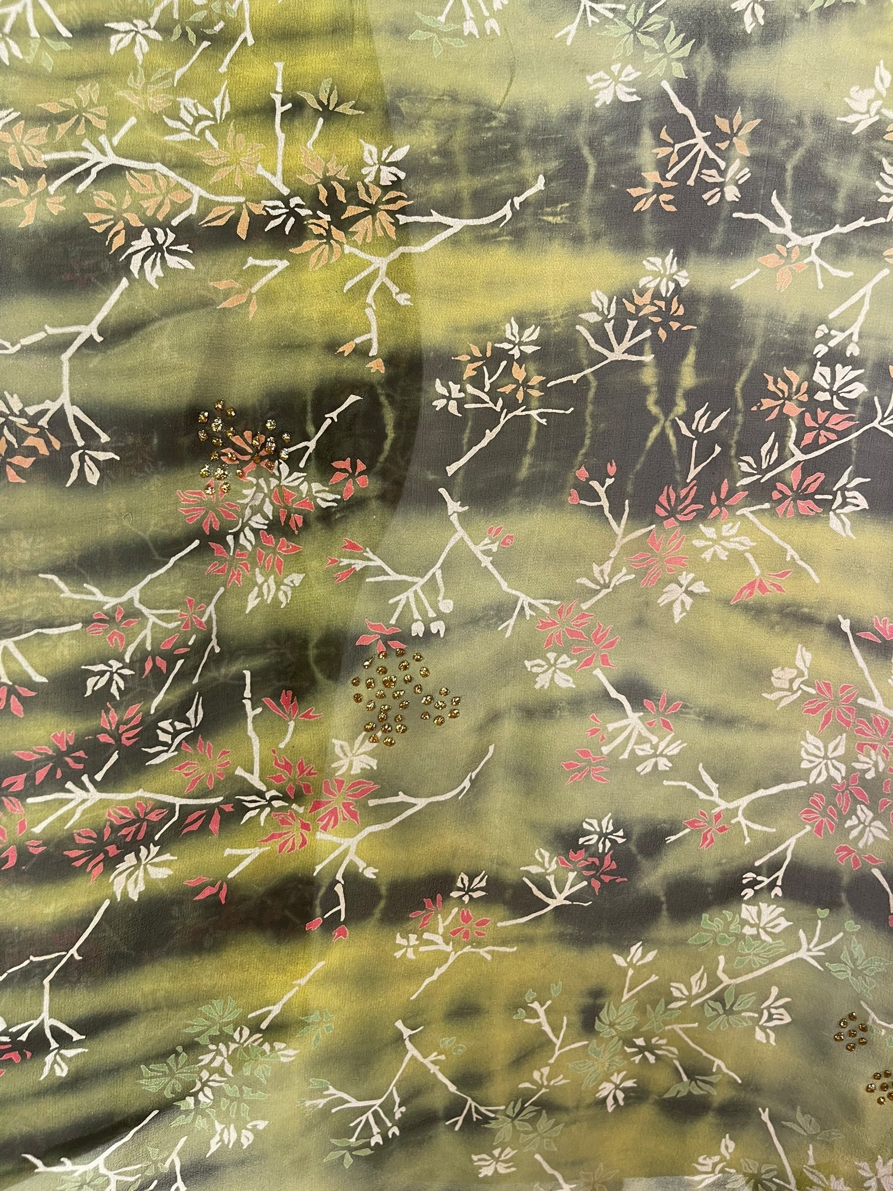 PRG7481 Sheer Avatar Pure Silk Short Kaftan Tunic without Slits