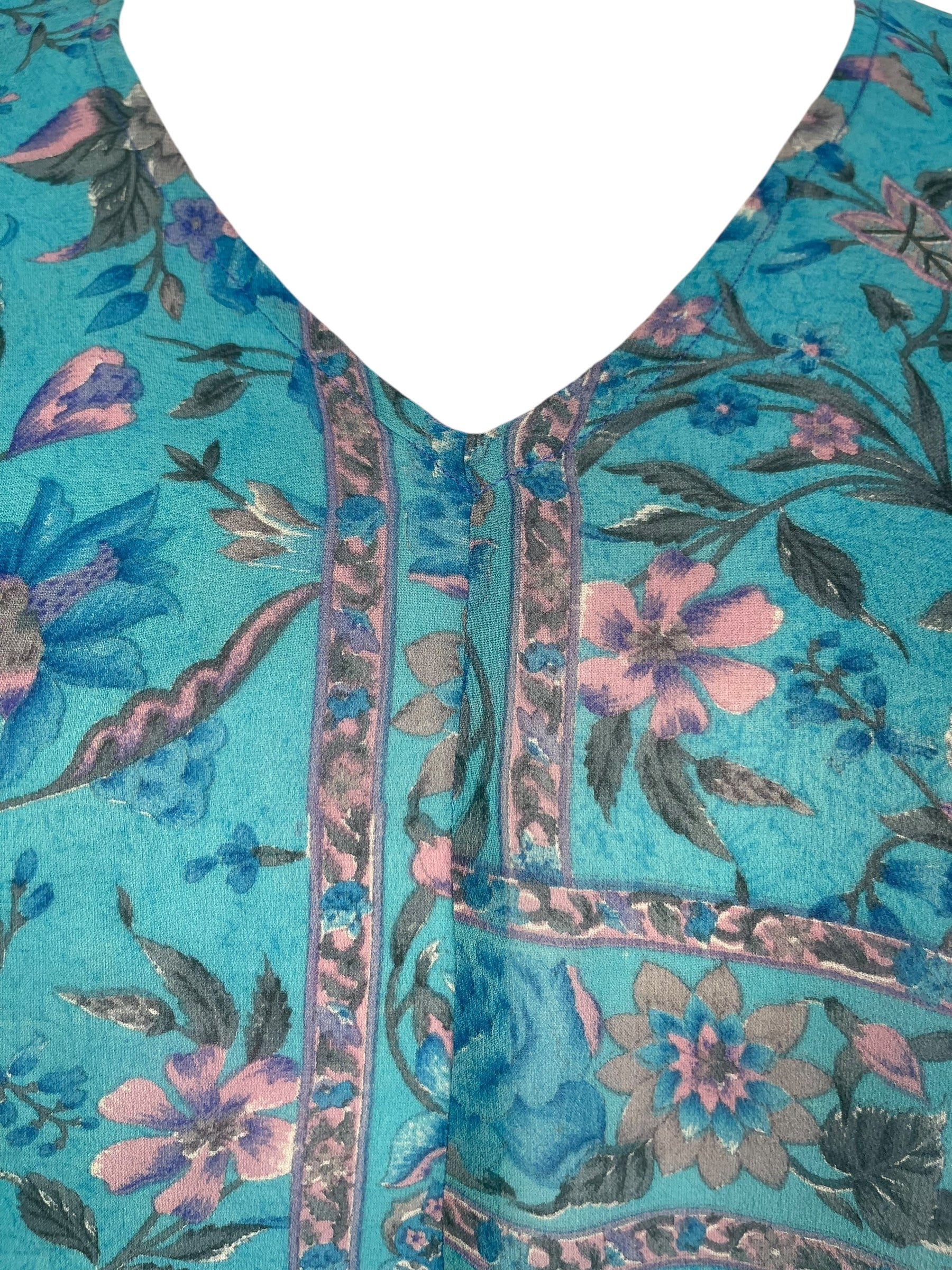 PRG7589 Sheer Avatar Pure Silk Waterfall Top