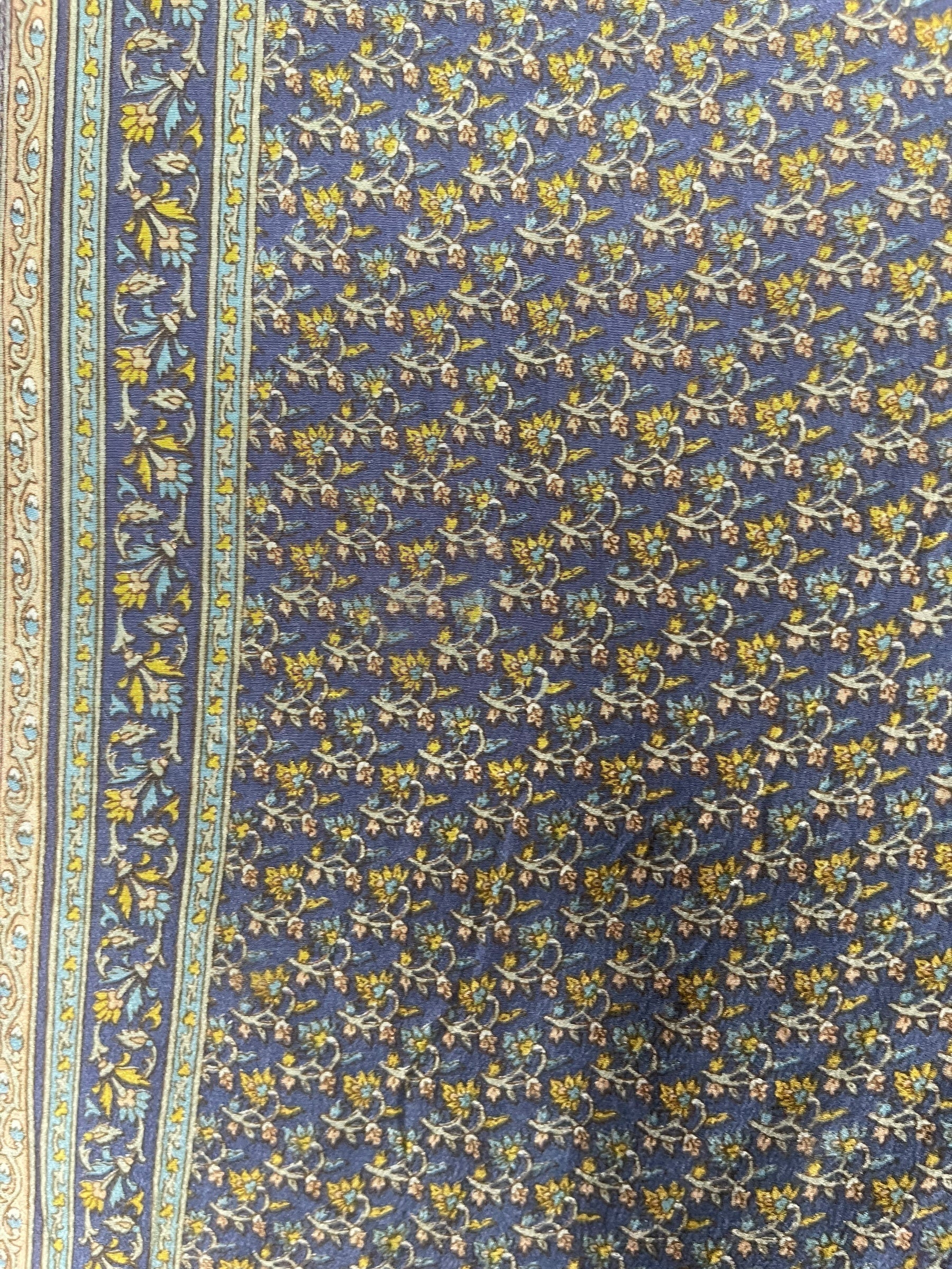 PRC7662 Avatar Long Pure Silk Kimono Sleeved Duster with Belt