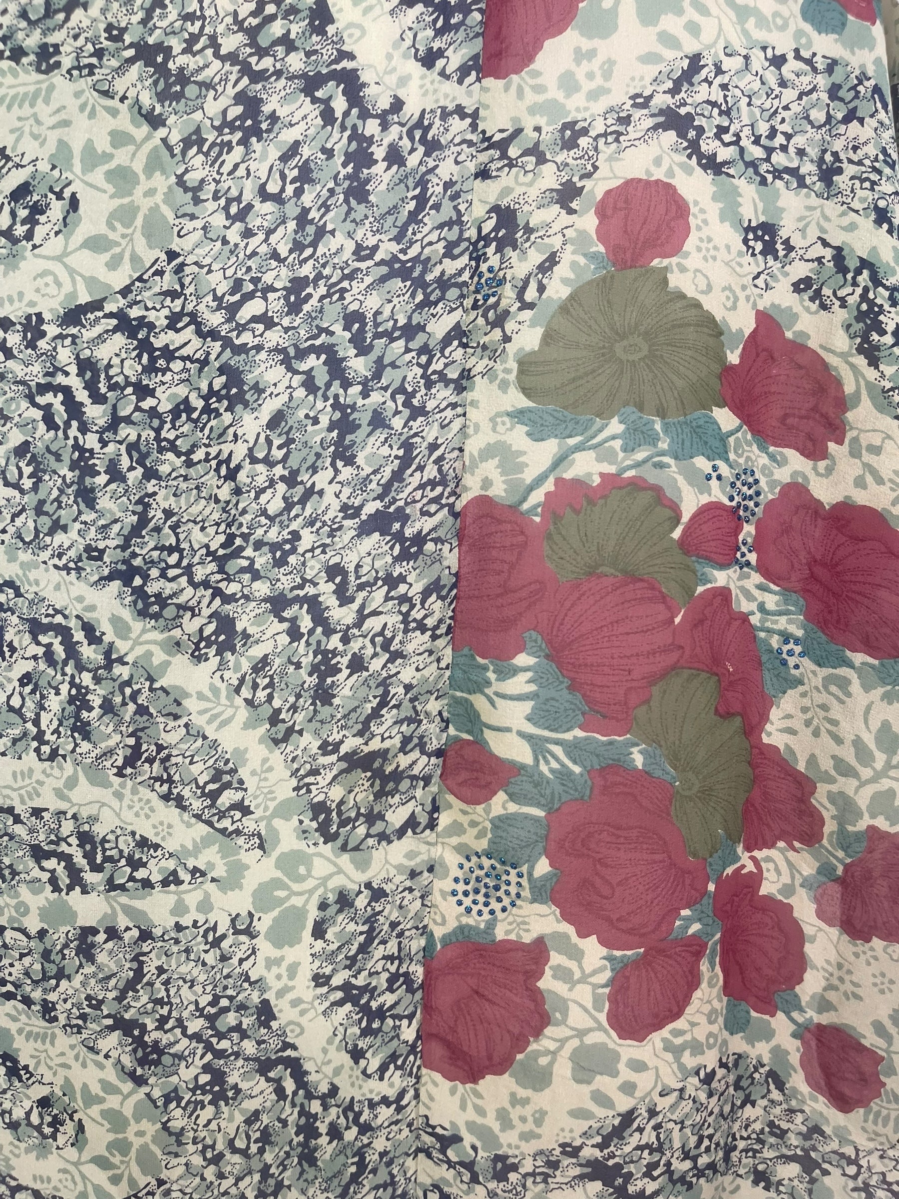 PRG8099 Sheer Avatar Pure Silk Waterfall Top