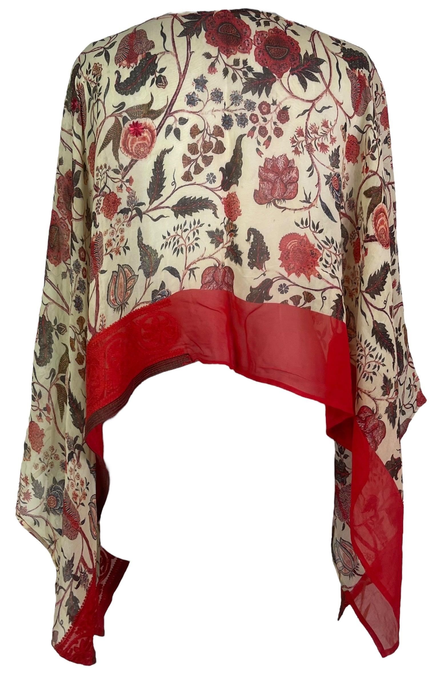 PREVIEW PRG8035A Sheer Pure Silk Wabi Sabi Capelet Poncho by DECEMBER2025 – Handmade ethical Poncho from sariKNOTsari using upcycled silk. Designed in Canada for travel and slow fashion, loved from Toronto to LA to Sydney.