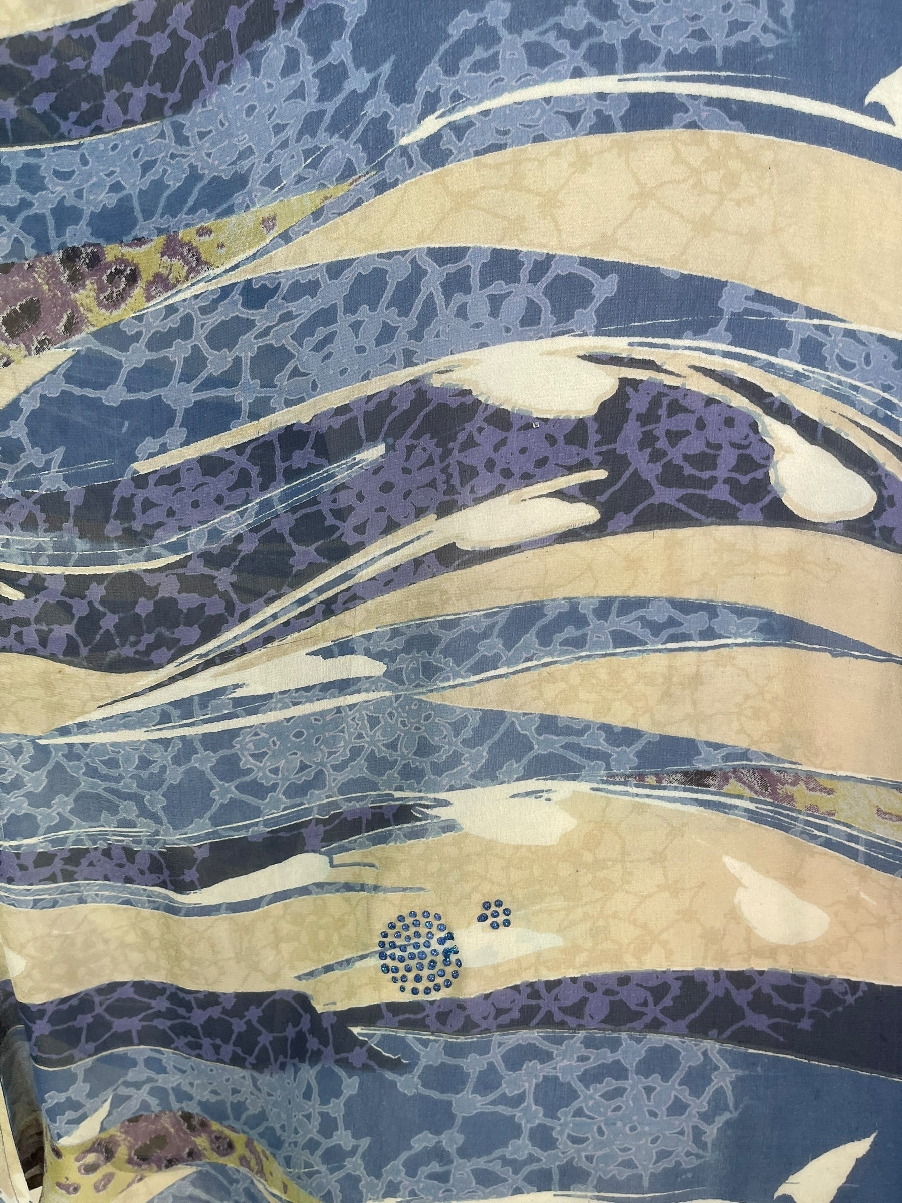 PRG8436 Sheer Avatar Pure Silk Long Tunic with Side Ties