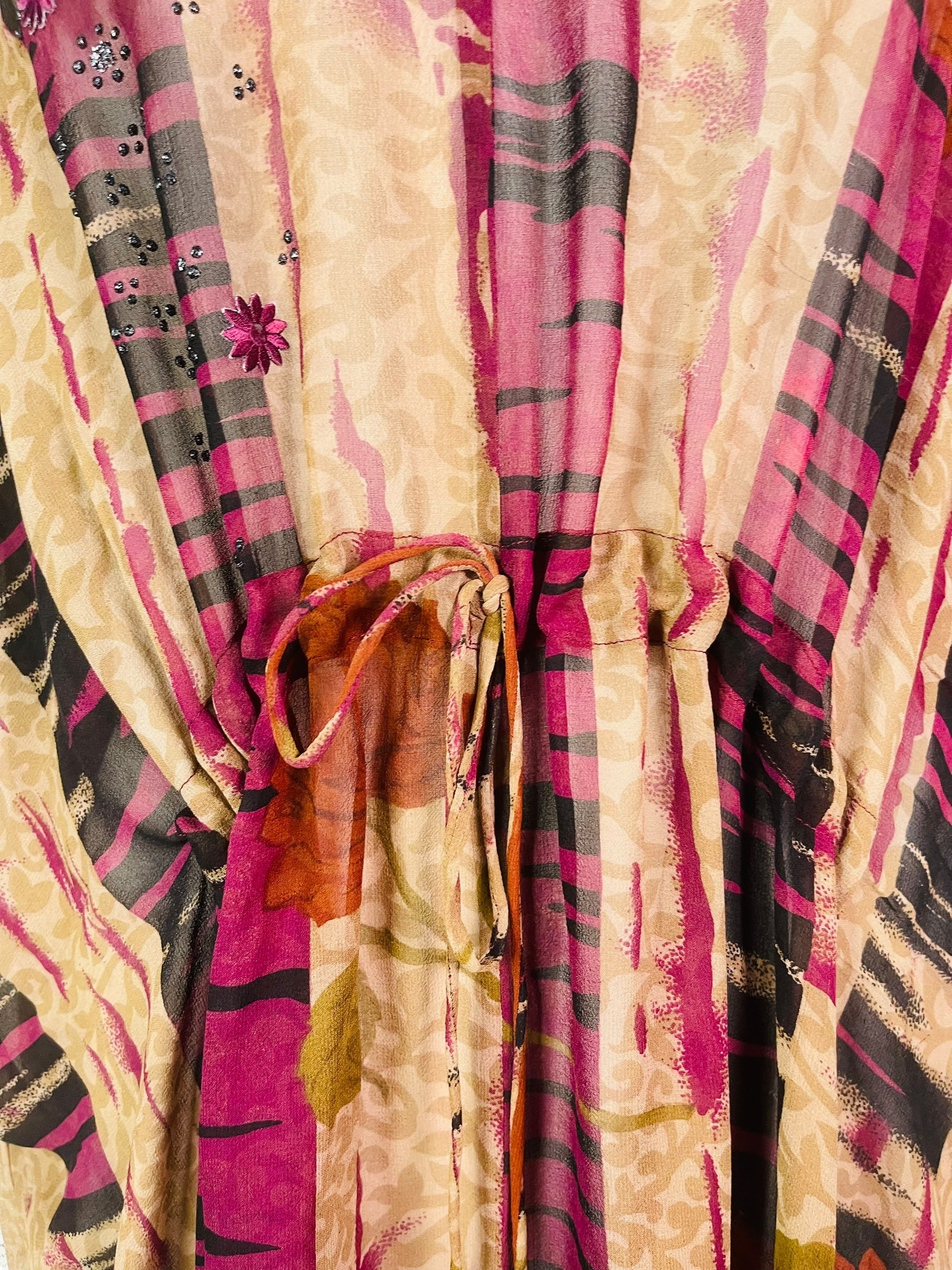 PRG7608 Sheer Wabi Sabi Pure Silk Maxi Kaftan