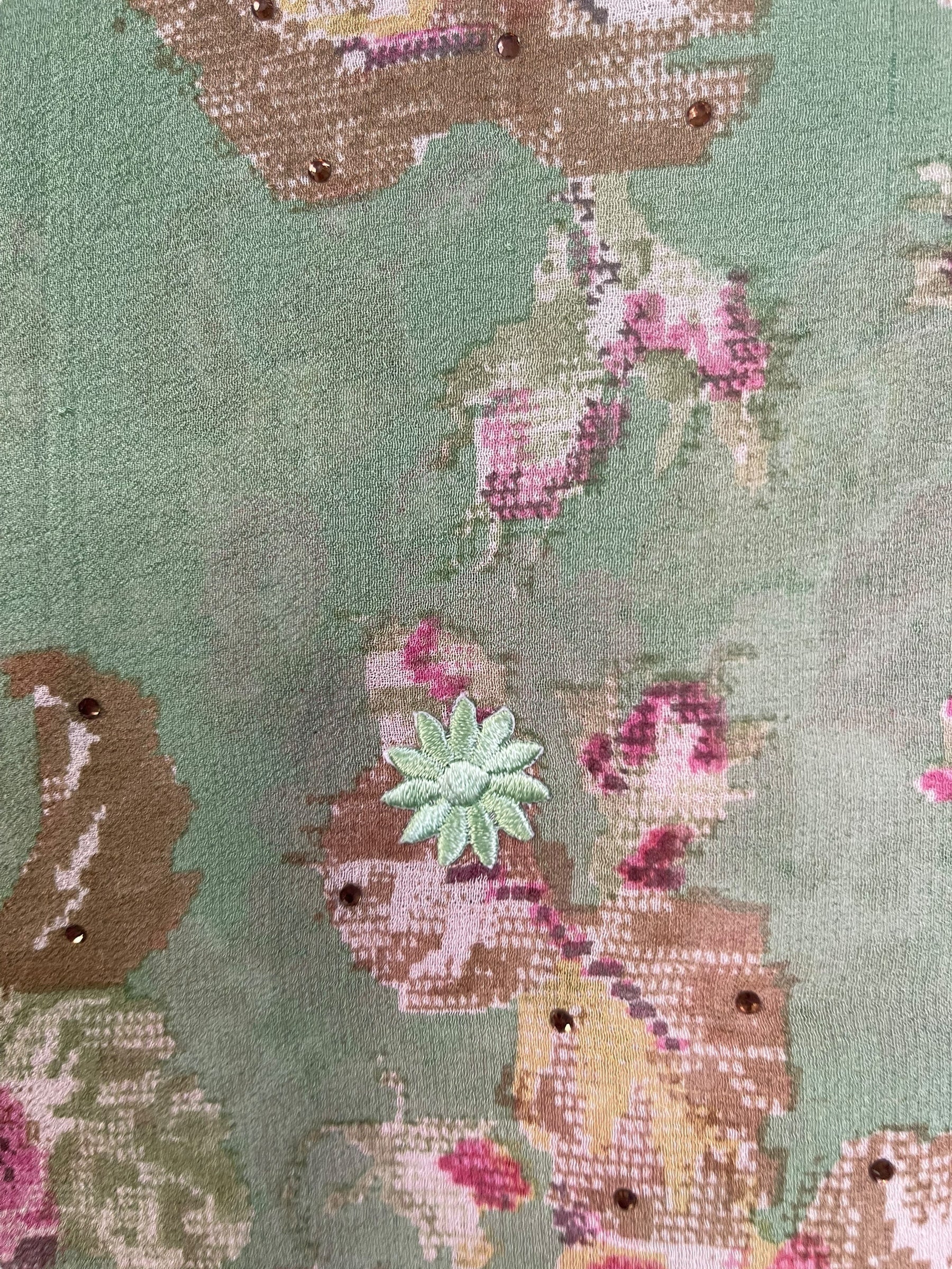 PRG7347 Sheer Avatar Pure Silk Capelet Poncho