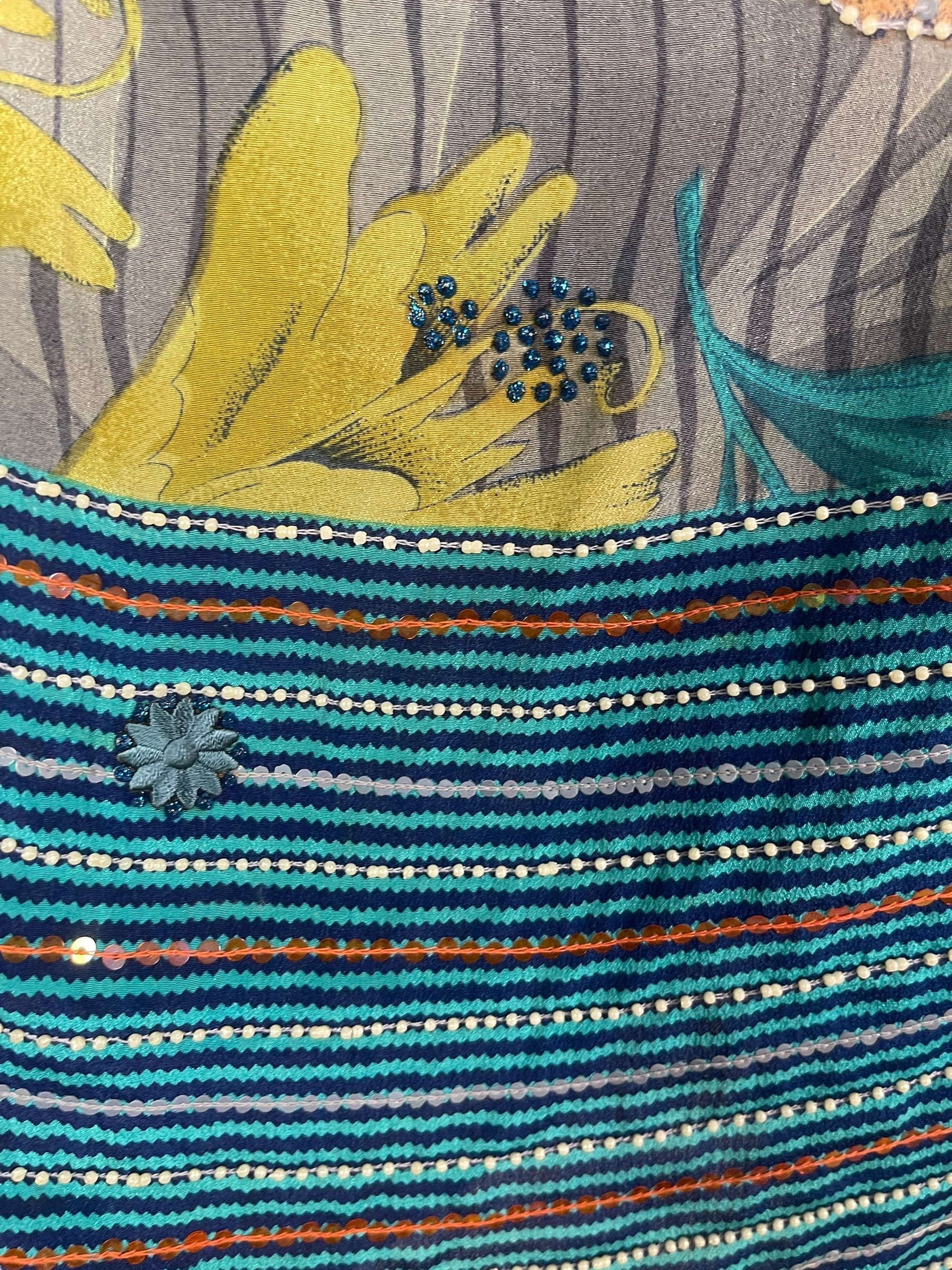 PRC7867 Avatar Pure Silk Long Tunic with Side Ties