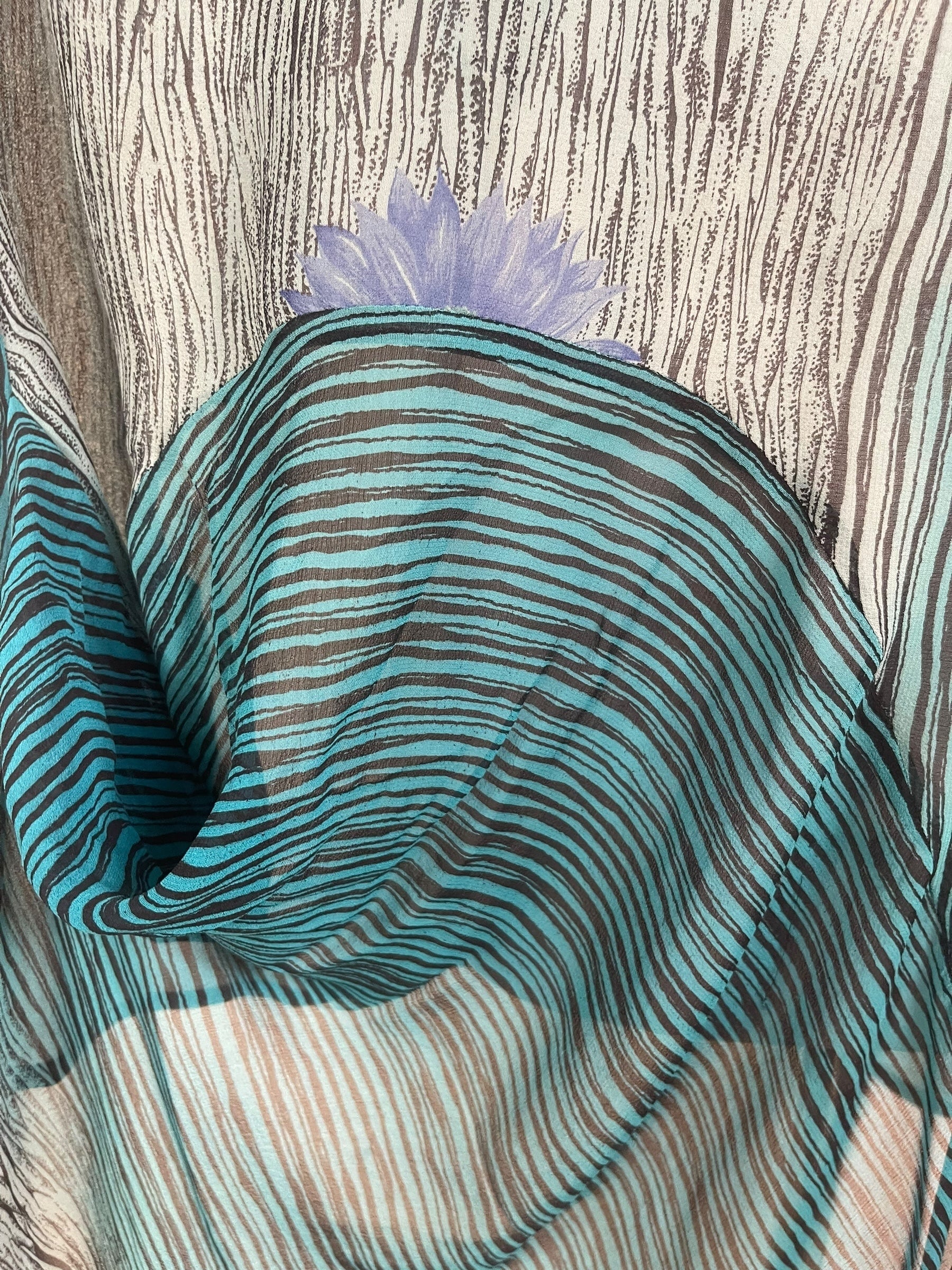 PRG7957 Sheer Avatar Pure Silk Self Pocket Tunic Dress