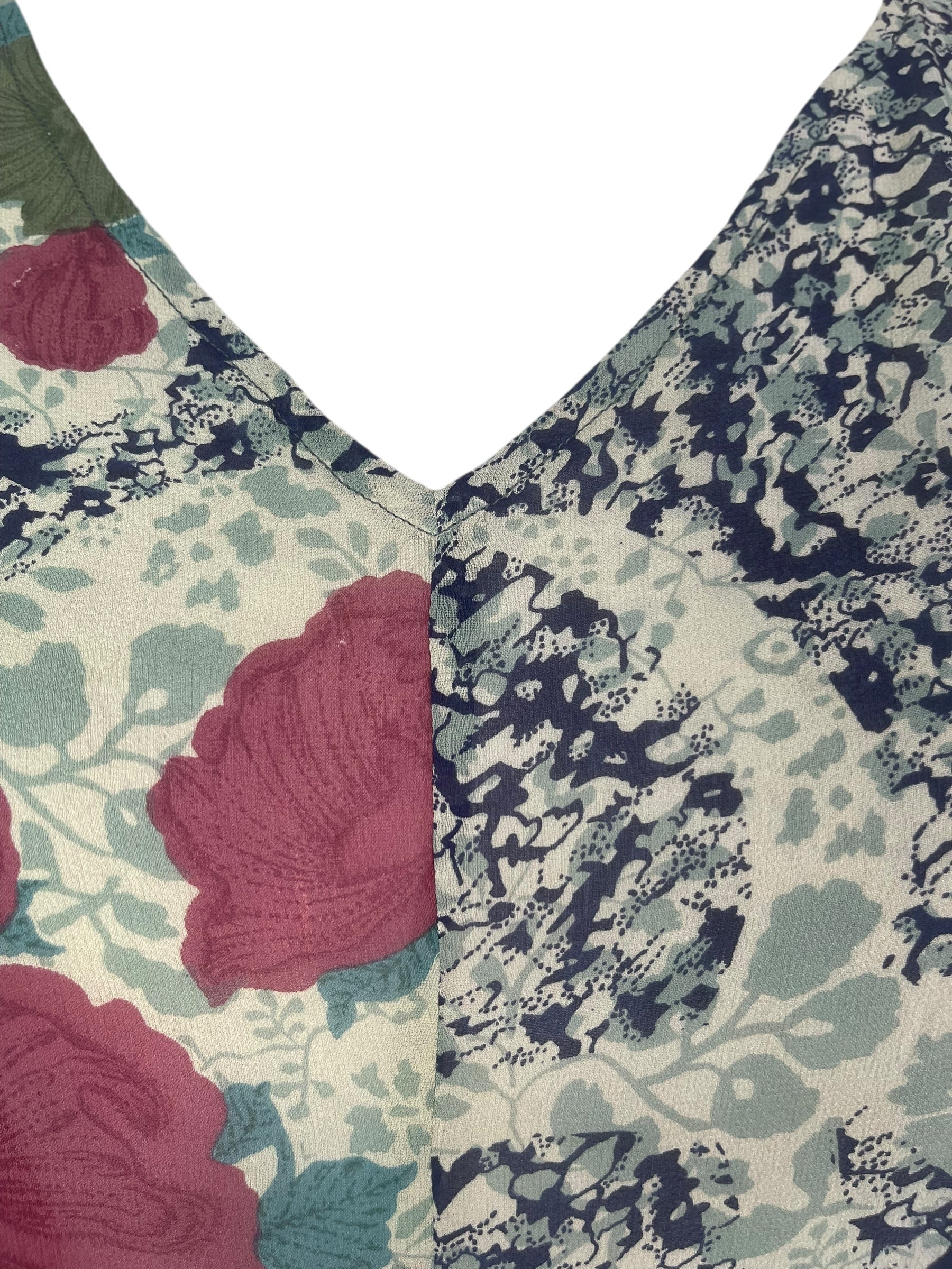 PRG8099 Sheer Avatar Pure Silk Waterfall Top