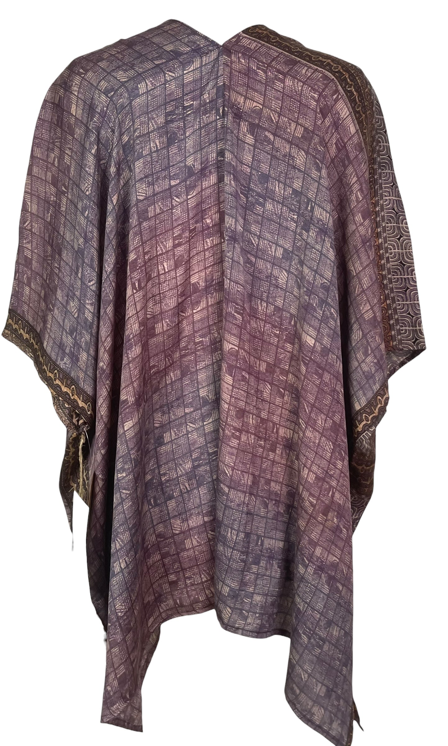 PREVIEW PRC8608 Wabi Sabi Pure Silk Cardigan by FEBRUARY2026 – Handmade ethical Cardigan from sariKNOTsari using upcycled silk. Designed in Canada for travel and slow fashion, loved from Toronto to LA to Sydney.