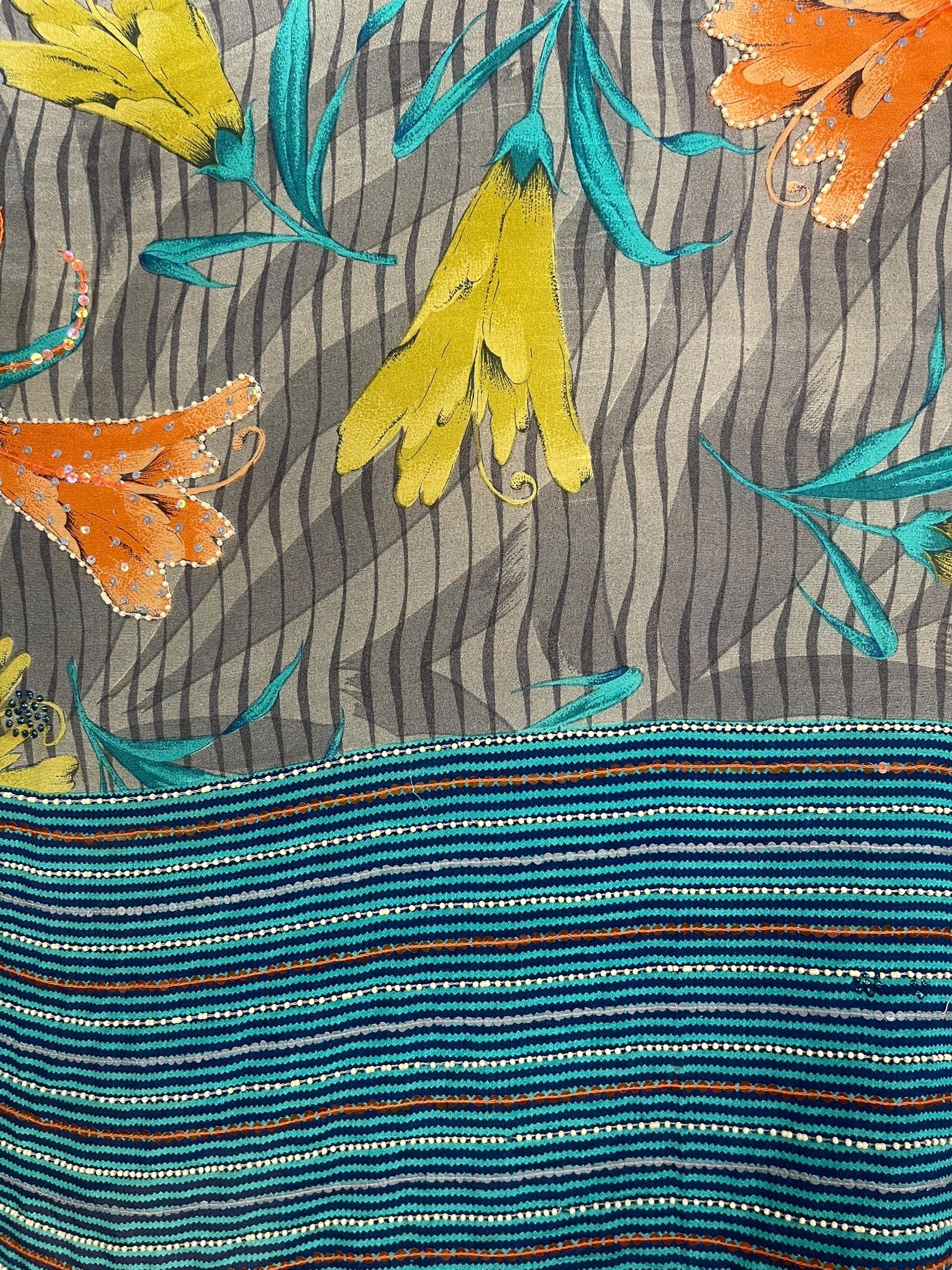 PRC7867 Avatar Pure Silk Long Tunic with Side Ties