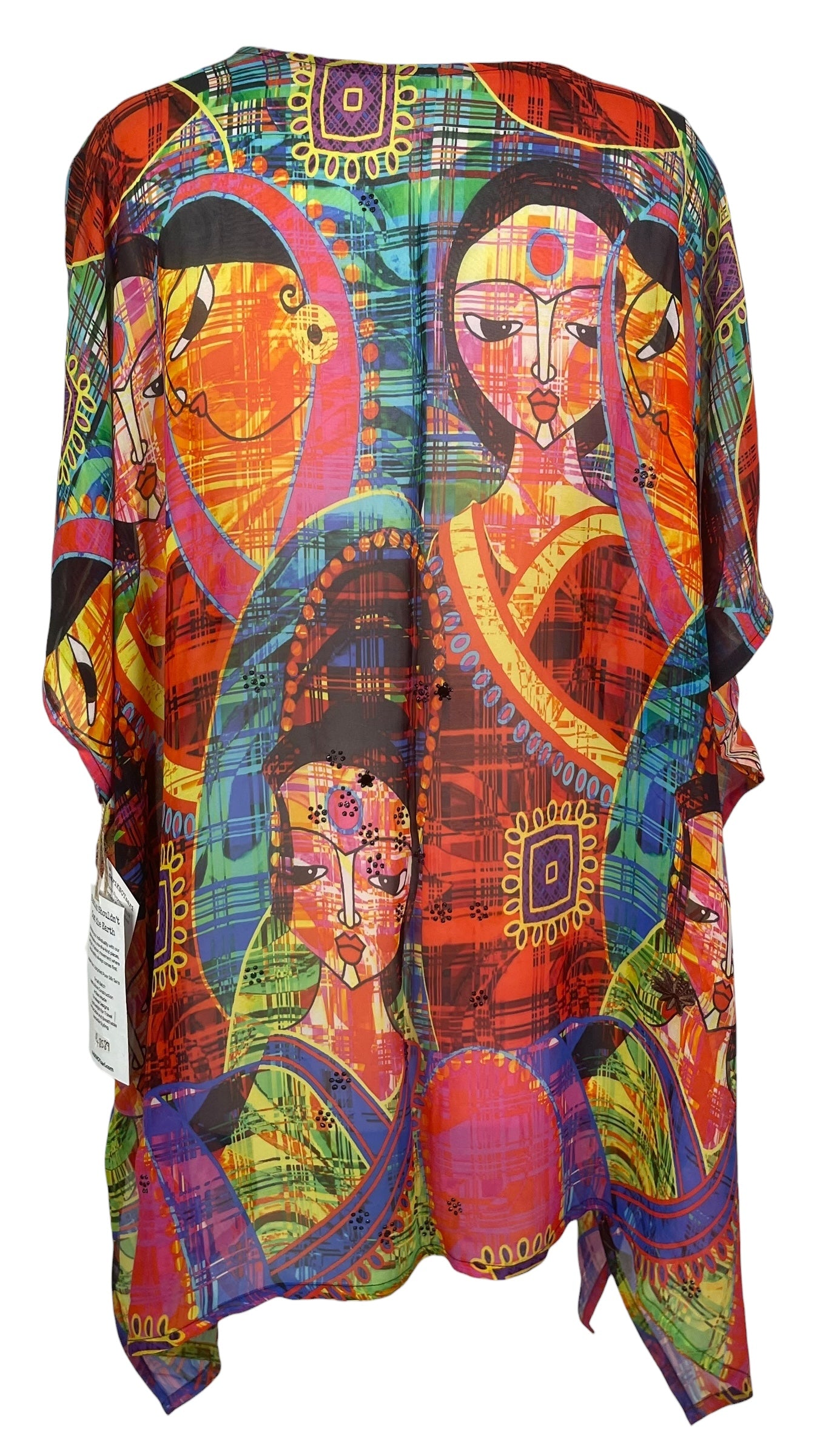 PREVIEW PRG8589 Sheer Avatar Pure Silk Short Kaftan Tunic with Slits