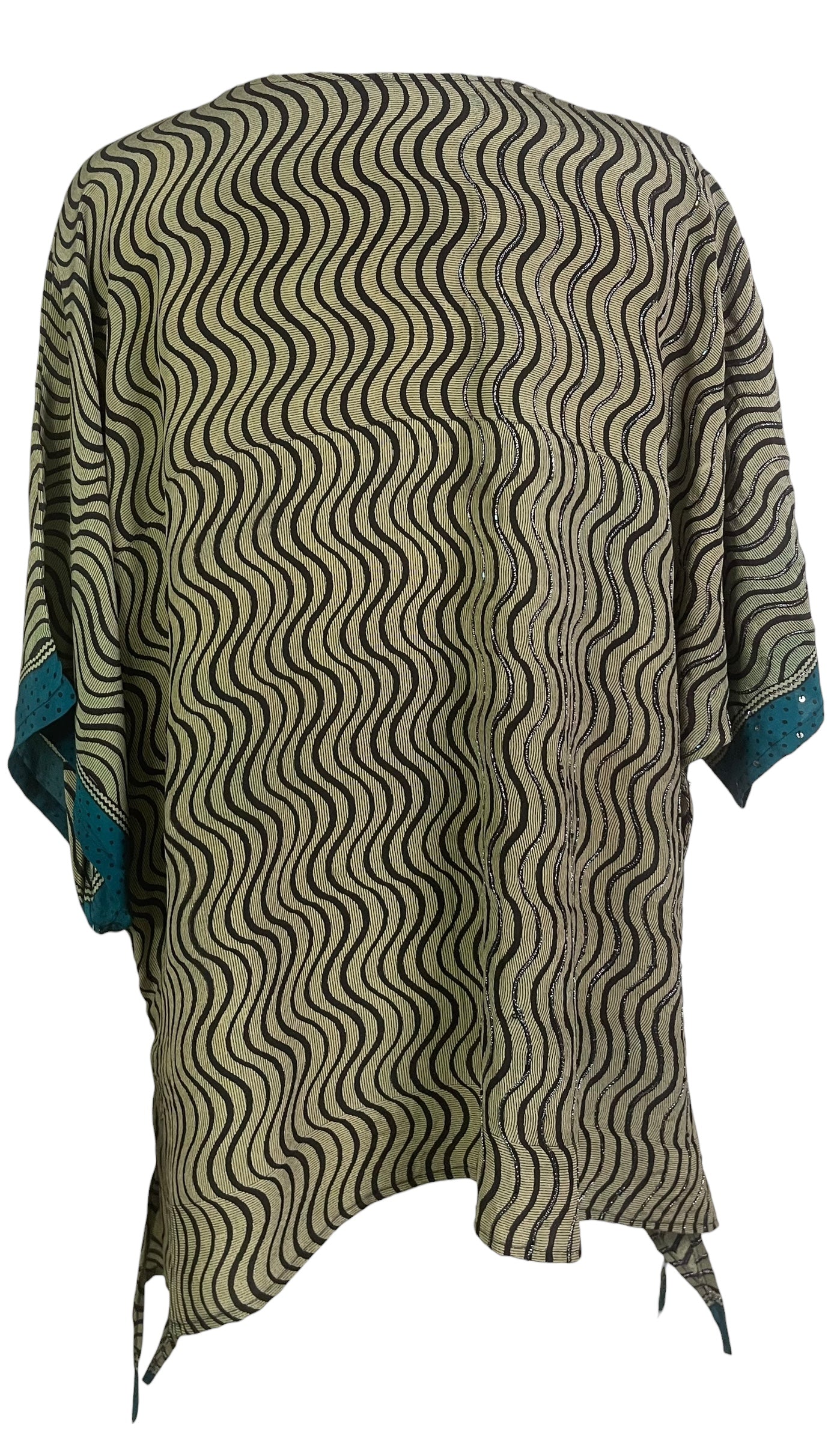 PRC8752 Wabi Sabi Pure Silk Long Tunic with Side Ties