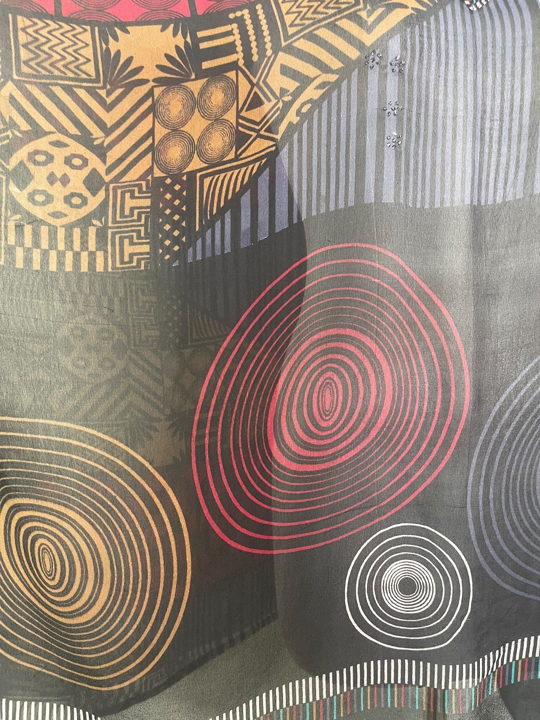 PRG7859 Sheer Avatar Pure Silk Short Kaftan Tunic with Slits