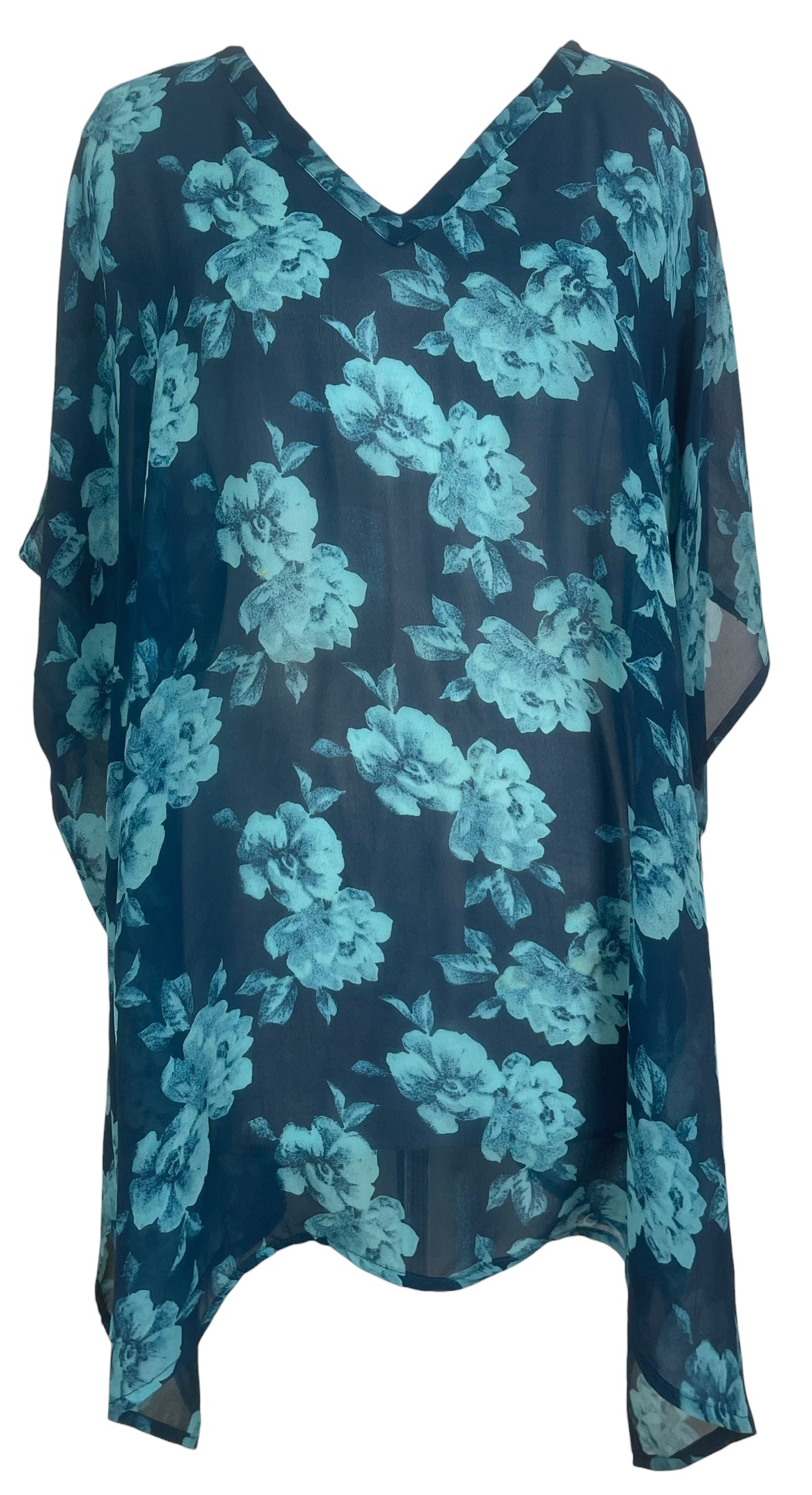 PREVIEW PRG8474 Sheer Wabi Sabi Pure Silk Short Kaftan Tunic With Slits