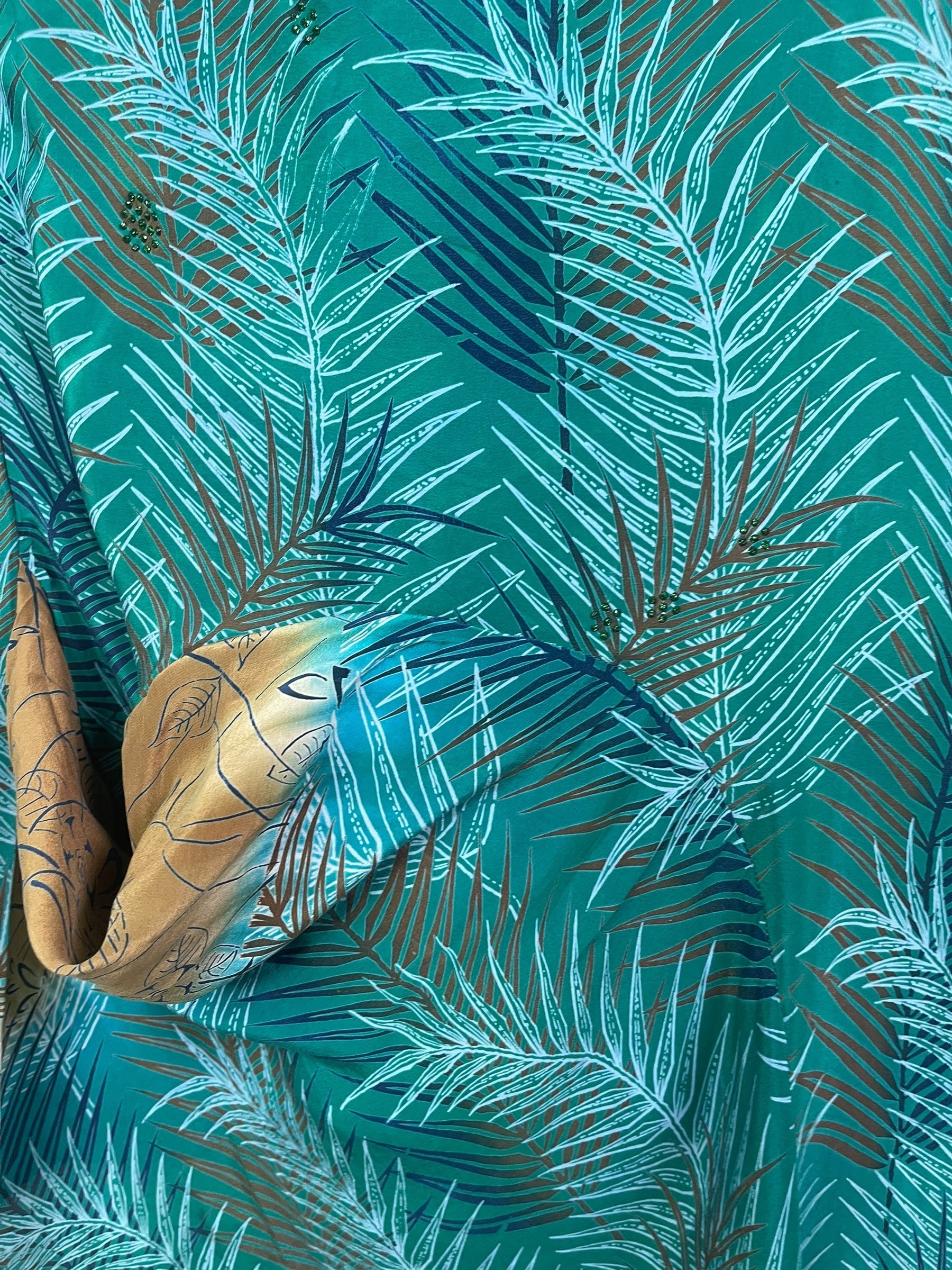 PREVIEW PRC8472 Avatar Pure Silk Self Pocket Tunic Dress by FEBRUARY2026 – Handmade ethical Self Pocket Tunic from sariKNOTsari using upcycled silk. Designed in Canada for travel and slow fashion, loved from Toronto to LA to Sydney.