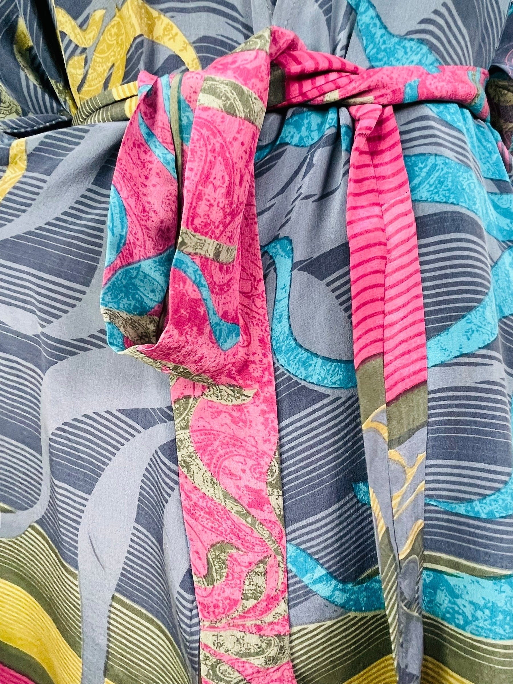 PRC7510 Avatar Pure Silk Kimono-Sleeved Jacket with Belt