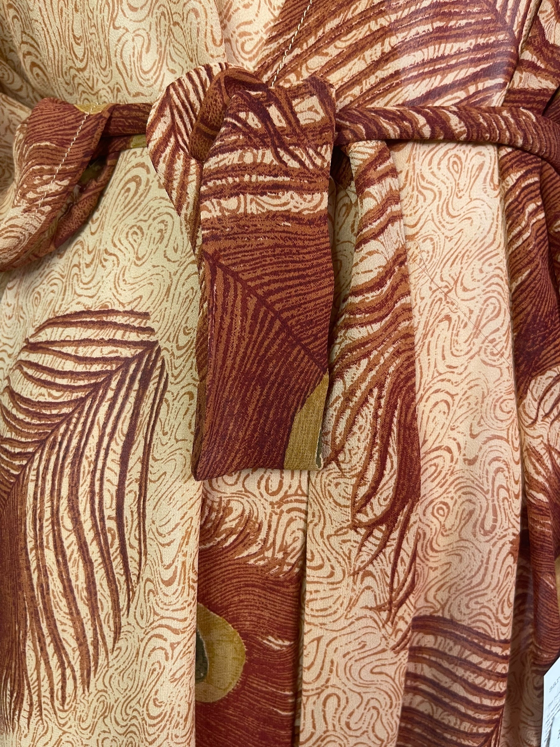 MARKETING PRG7873 Sheer Avatar Pure Silk Kimono-Sleeved Jacket with Belt by MARKETING – Handmade ethical Short Kimono from sariKNOTsari using upcycled silk. Designed in Canada for travel and slow fashion, loved from Toronto to LA to Sydney.