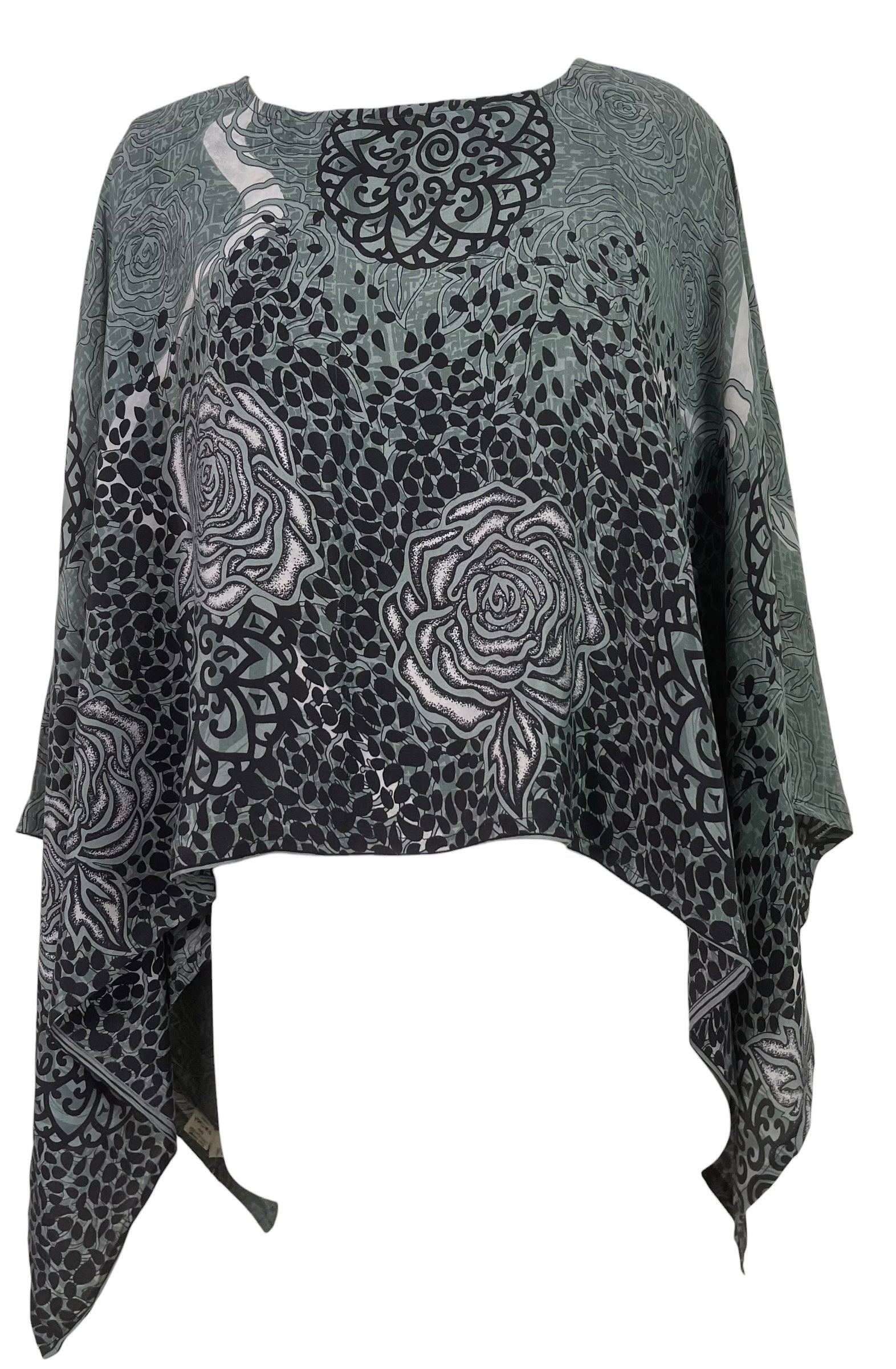 PREVIEW PRC8678 Avatar Pure Silk Capelet Poncho by MARCH2026 – Handmade ethical Poncho from sariKNOTsari using upcycled silk. Designed in Canada for travel and slow fashion, loved from Toronto to LA to Sydney.