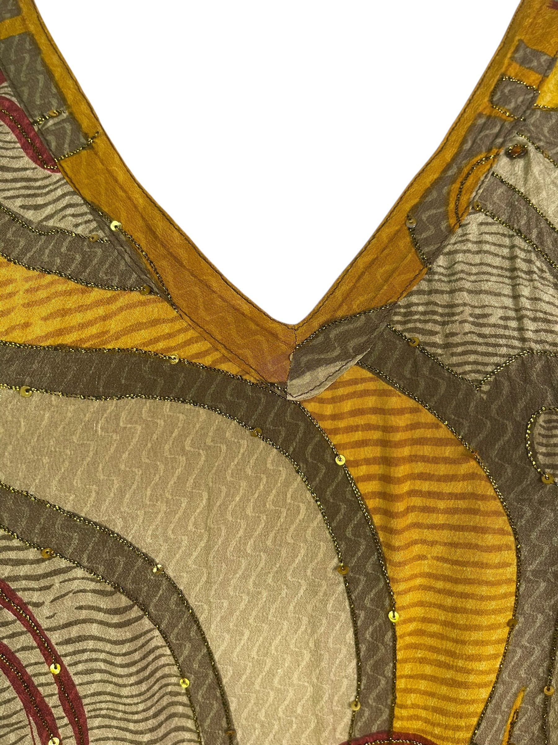 PRC8841  Wabi Sabi Pure Silk Midi Length Kaftan by 15 FEBRUARY 2026 – Handmade ethical Midi Length Kaftan from sariKNOTsari using upcycled silk. Designed in Canada for travel and slow fashion, loved from Toronto to LA to Sydney.