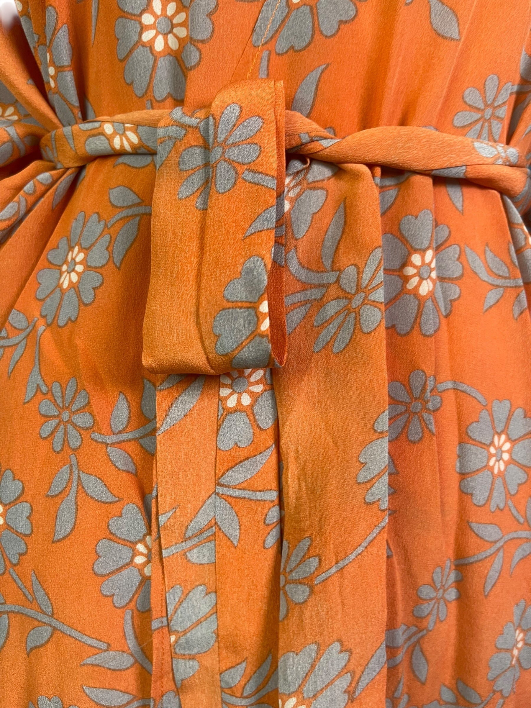 PRC8877 Wabi Sabi Pure Silk Kimono Sleeved Duster with Belt by 15 FEBRUARY 2026 – Handmade ethical Long Kimono from sariKNOTsari using upcycled silk. Designed in Canada for travel and slow fashion, loved from Toronto to LA to Sydney.
