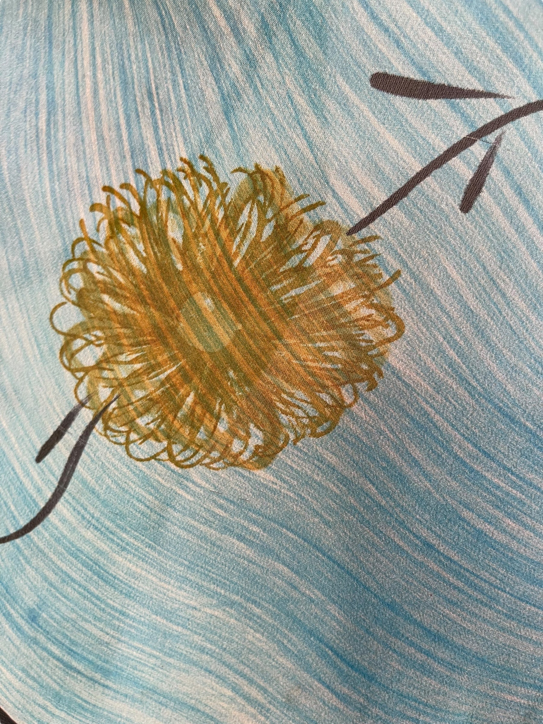 PRG7113 Sheer Avatar Pure Silk Waterfall Top